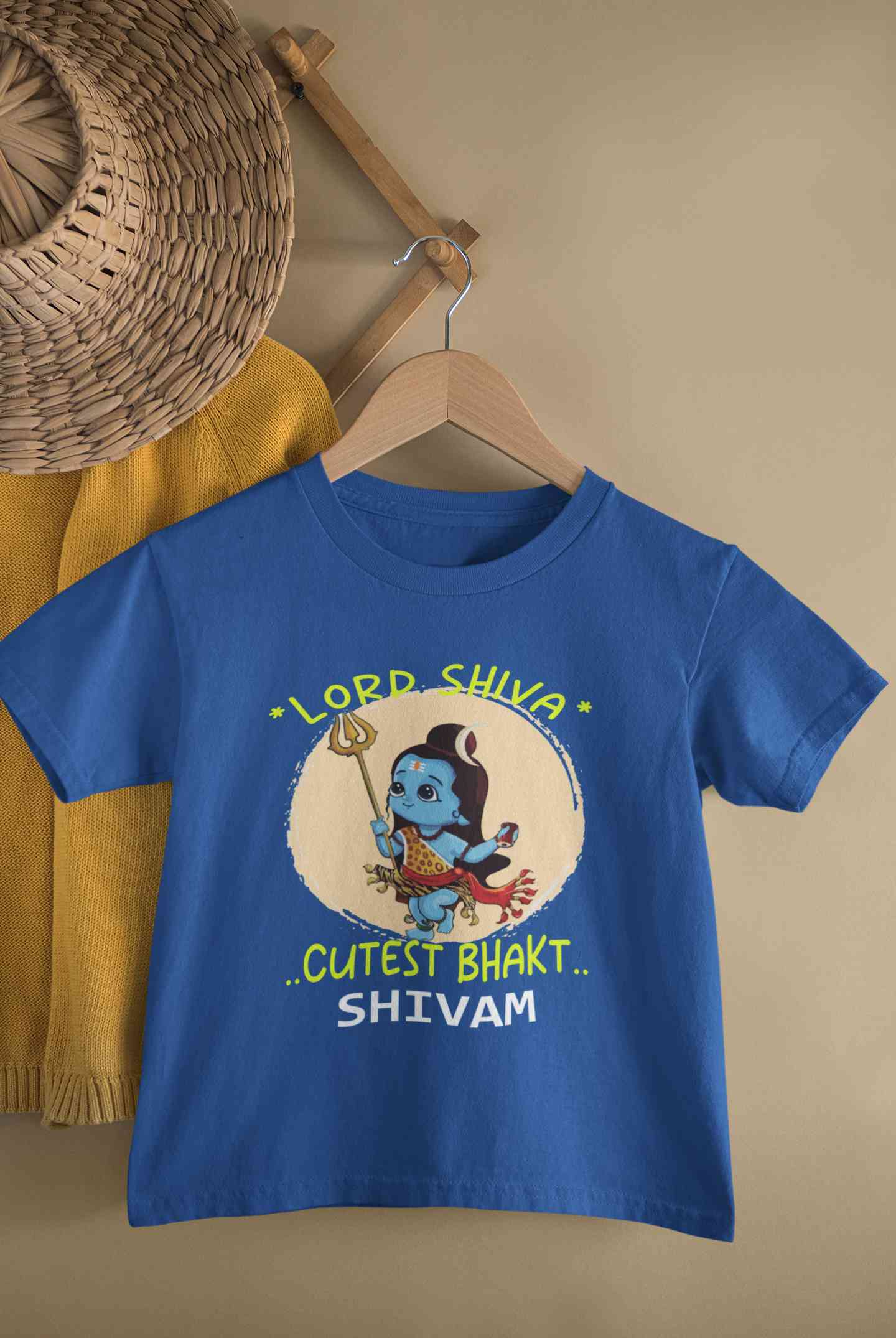 Custom Name Cutest Bhakt MahaShivratri Half Sleeves T-Shirt for Boy-FunkyTeesClub