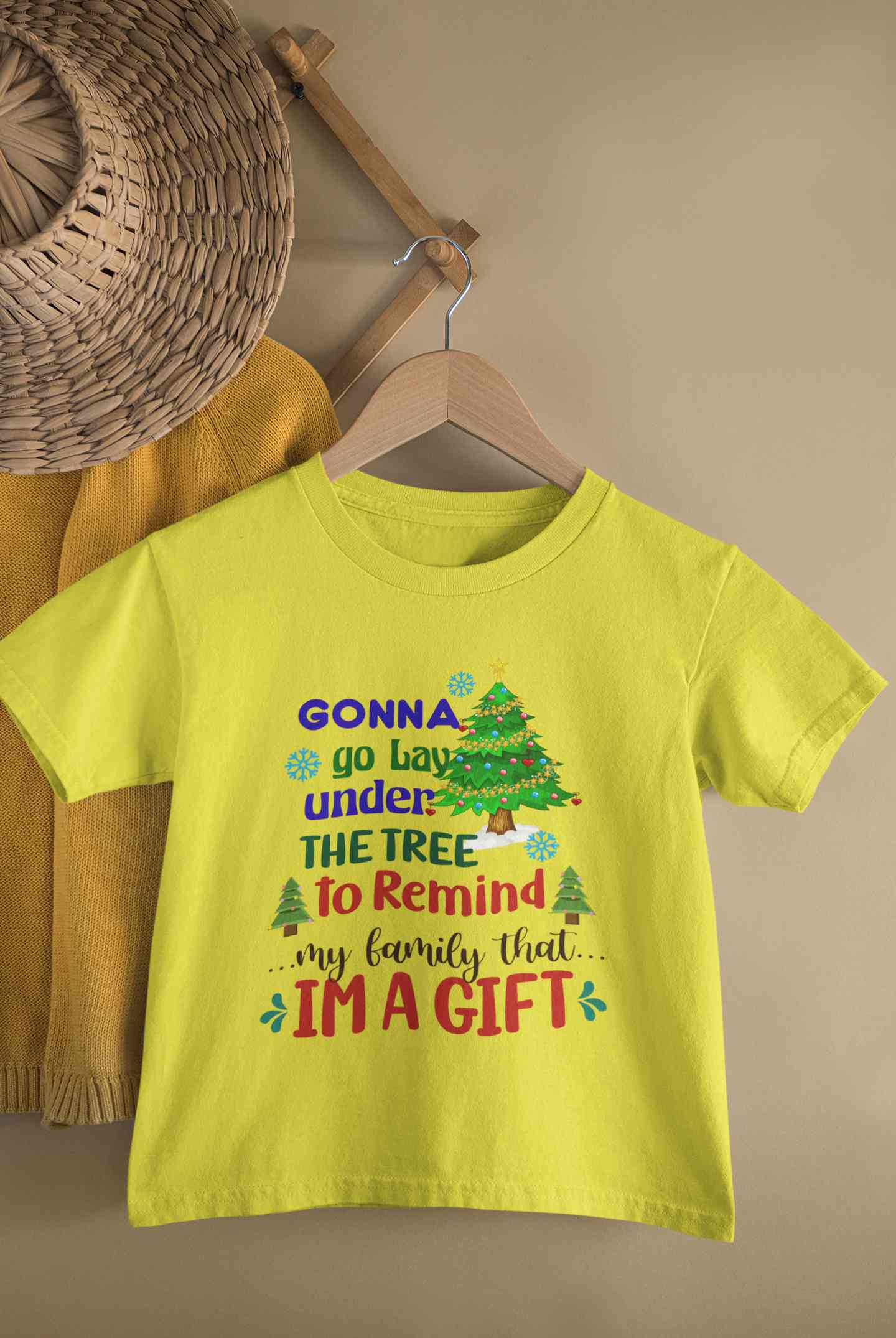 Gift Under Christmas Tree Half Sleeves T-Shirt for Boy-FunkyTeesClub