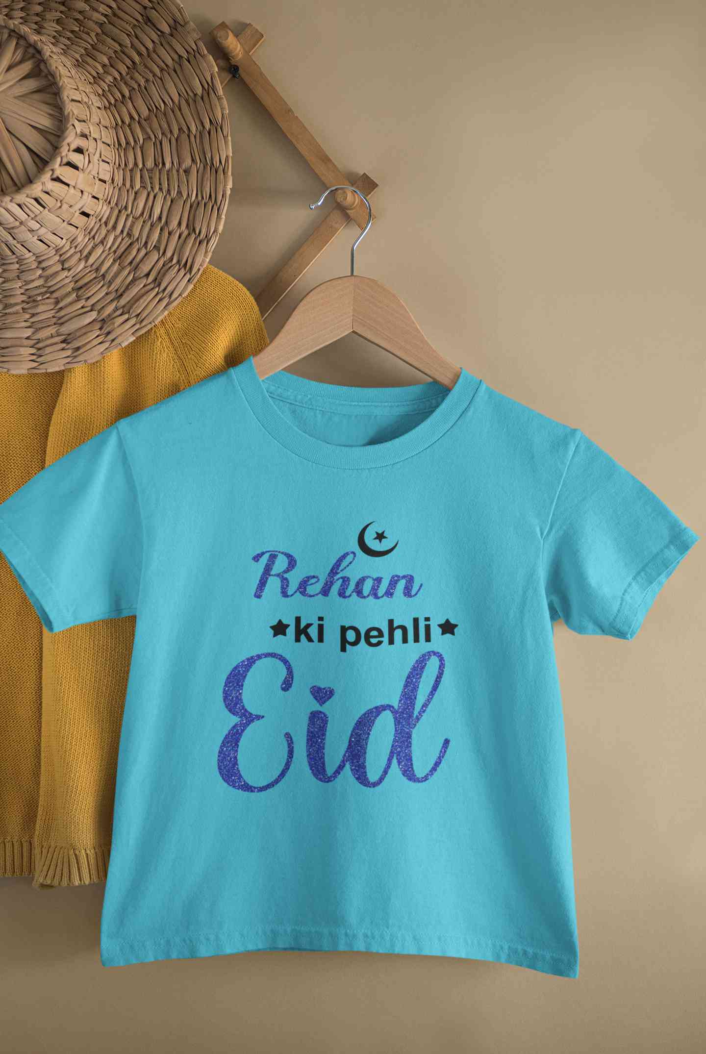 Custom Name Pehli Eid Half Sleeves T-Shirt for Boy-FunkyTeesClub