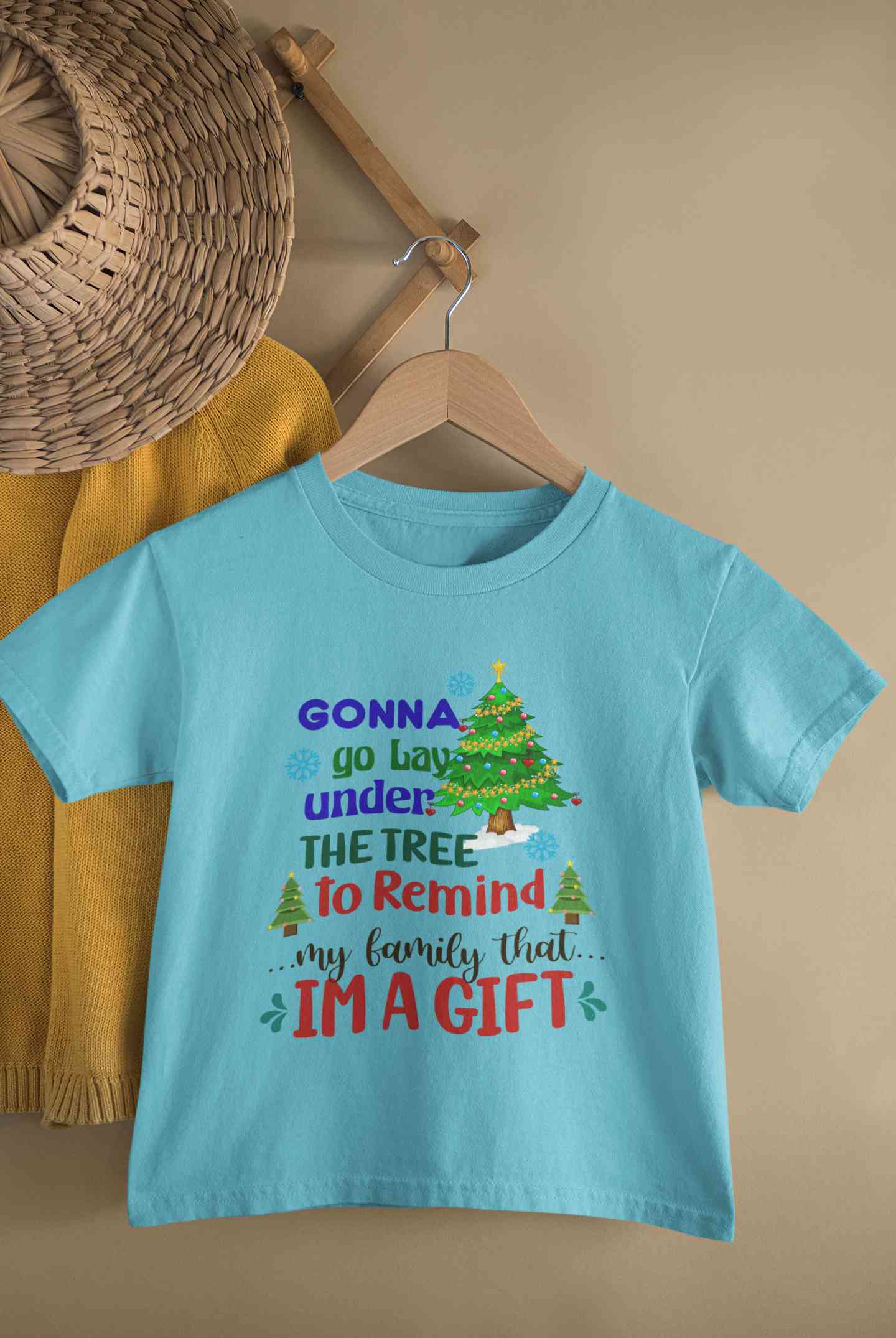 Gift Under Christmas Tree Half Sleeves T-Shirt for Boy-FunkyTeesClub