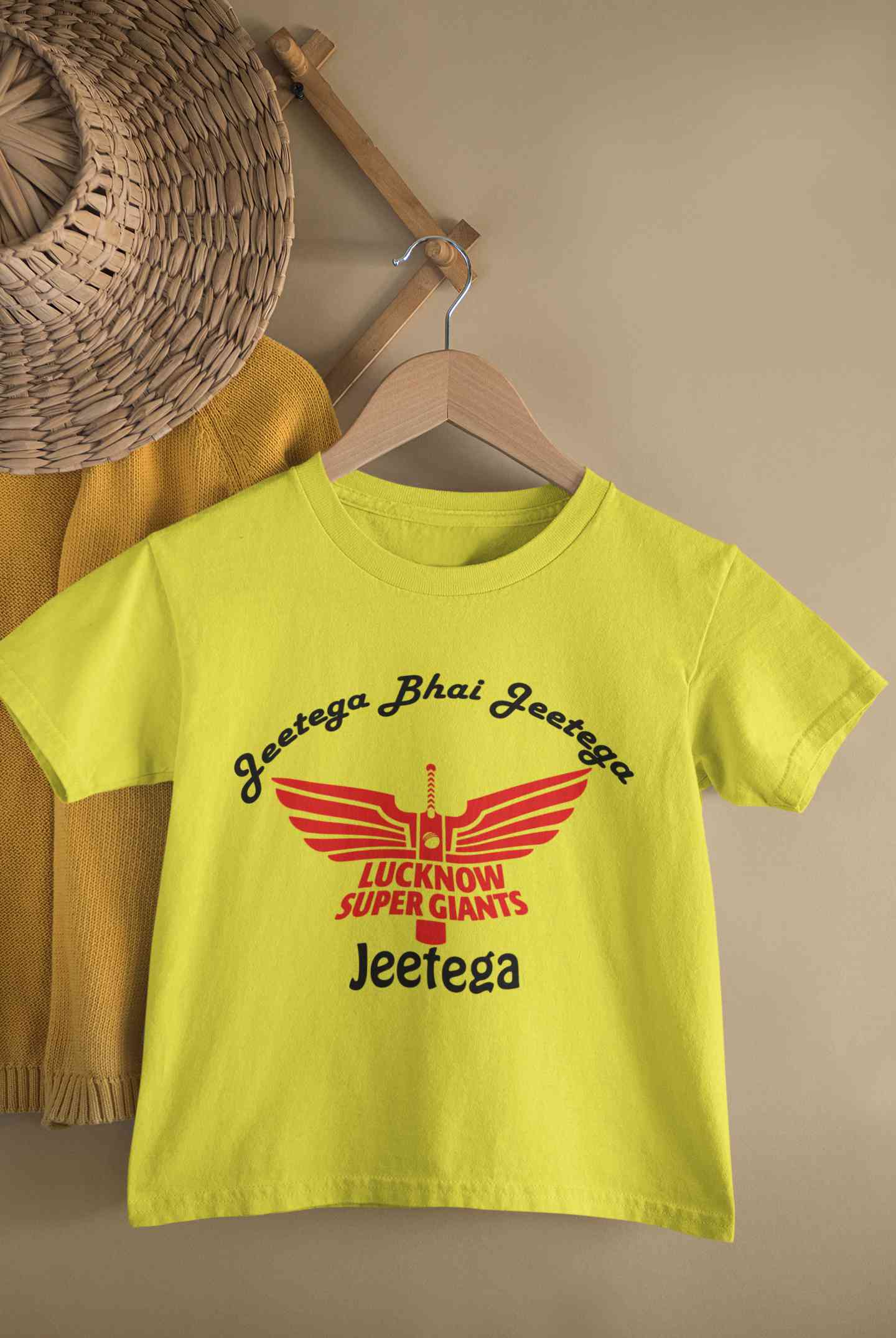 IPL Lucknow Super Giants Jeetega Bhai Jeetega LSG Jeetega Half Sleeves T-Shirt for Boy-FunkyTeesClub