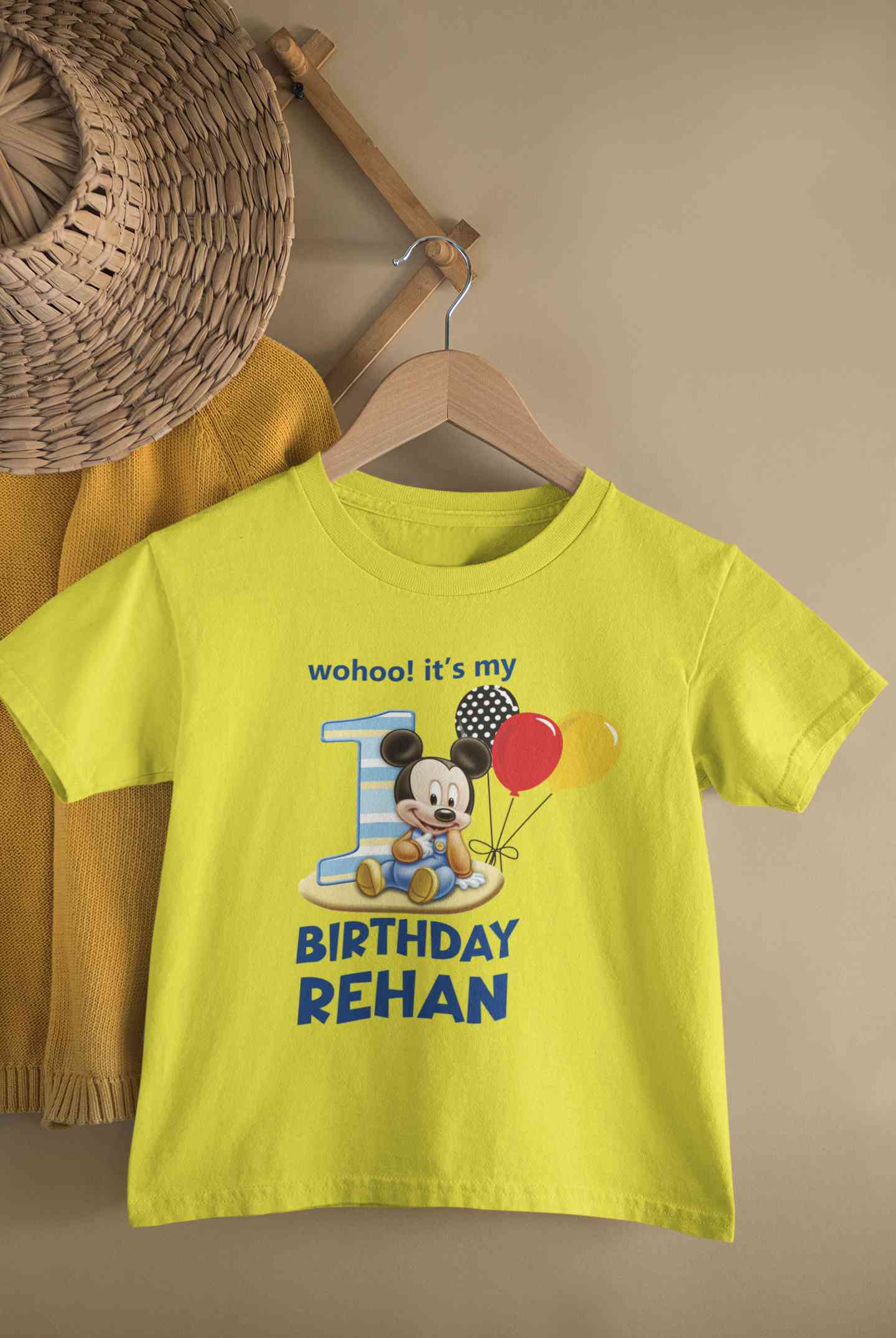 Custom Name Its My First Birthday Half Sleeves T-Shirt for Boy-FunkyTeesClub