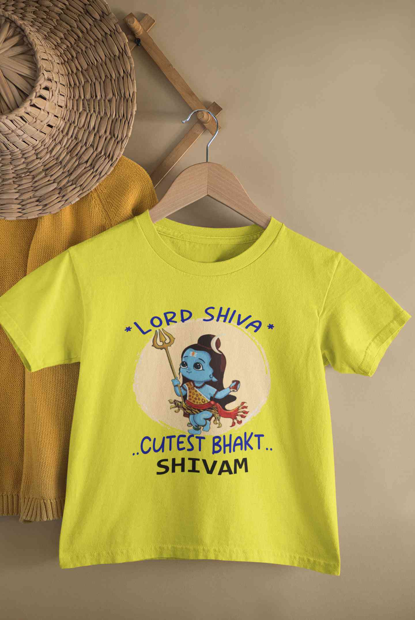 Custom Name Cutest Bhakt MahaShivratri Half Sleeves T-Shirt for Boy-FunkyTeesClub