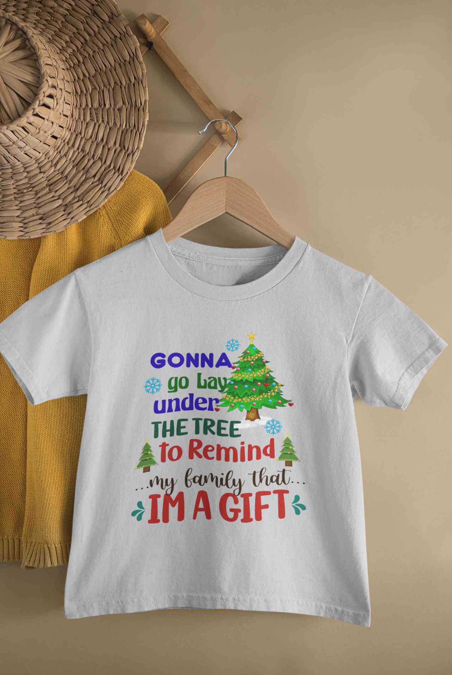 Gift Under Christmas Tree Half Sleeves T-Shirt for Boy-FunkyTeesClub