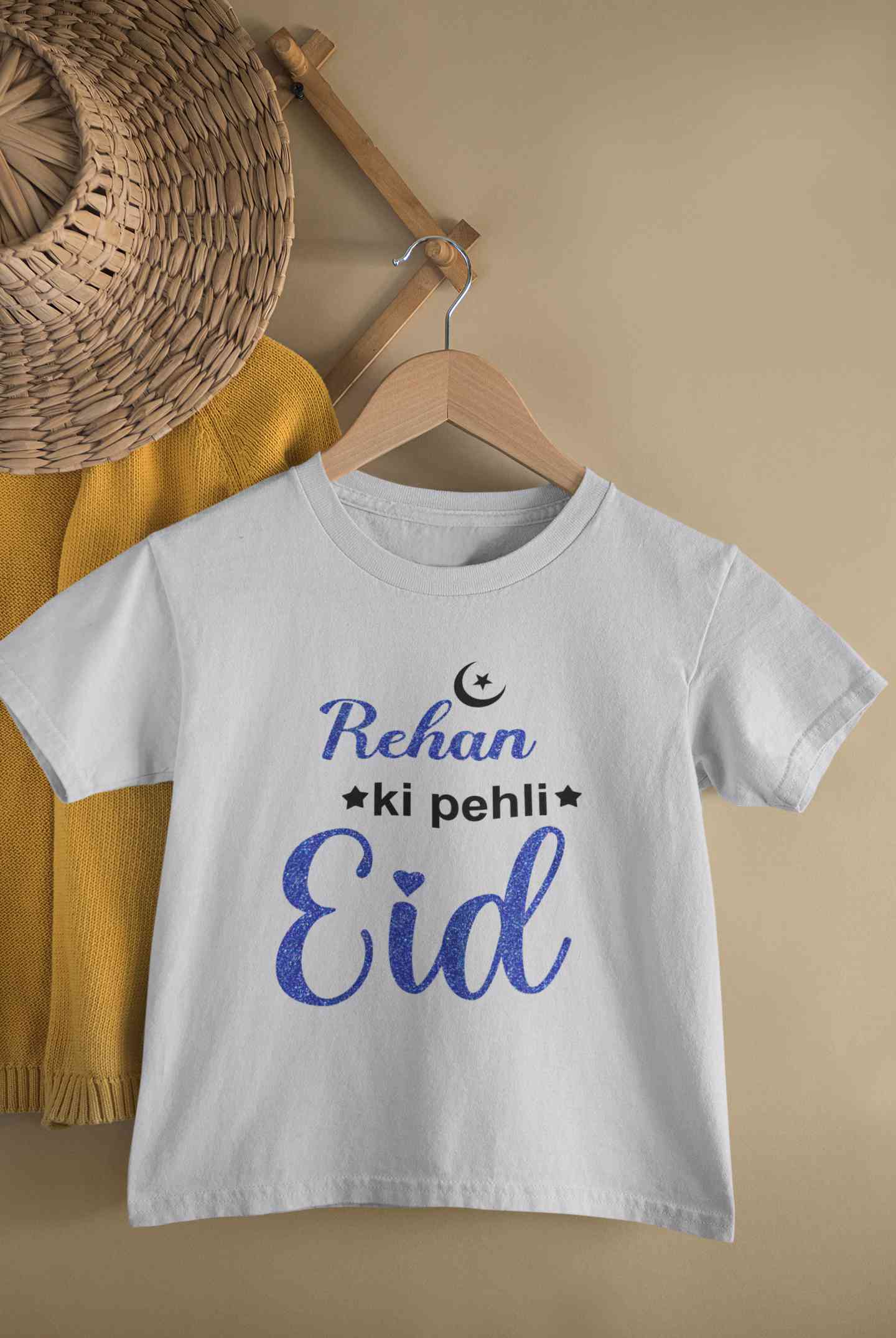 Custom Name Pehli Eid Half Sleeves T-Shirt for Boy-FunkyTeesClub