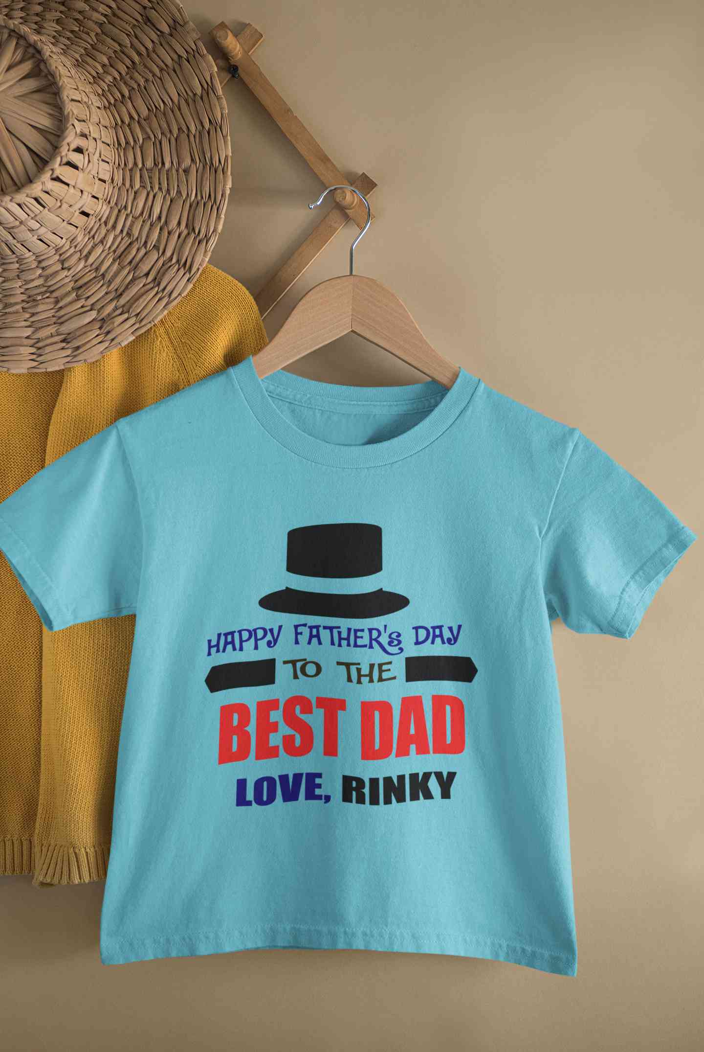 Custom Name Happy Fathers Day To The Best Dad Half Sleeves T-Shirt For Girls -FunkyTeesClub