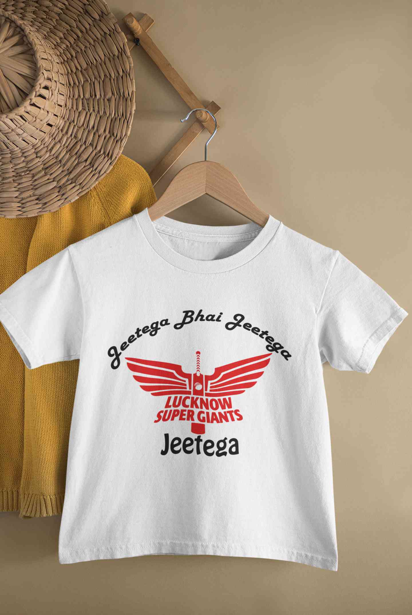 IPL Lucknow Super Giants Jeetega Bhai Jeetega LSG Jeetega Half Sleeves T-Shirt for Boy-FunkyTeesClub