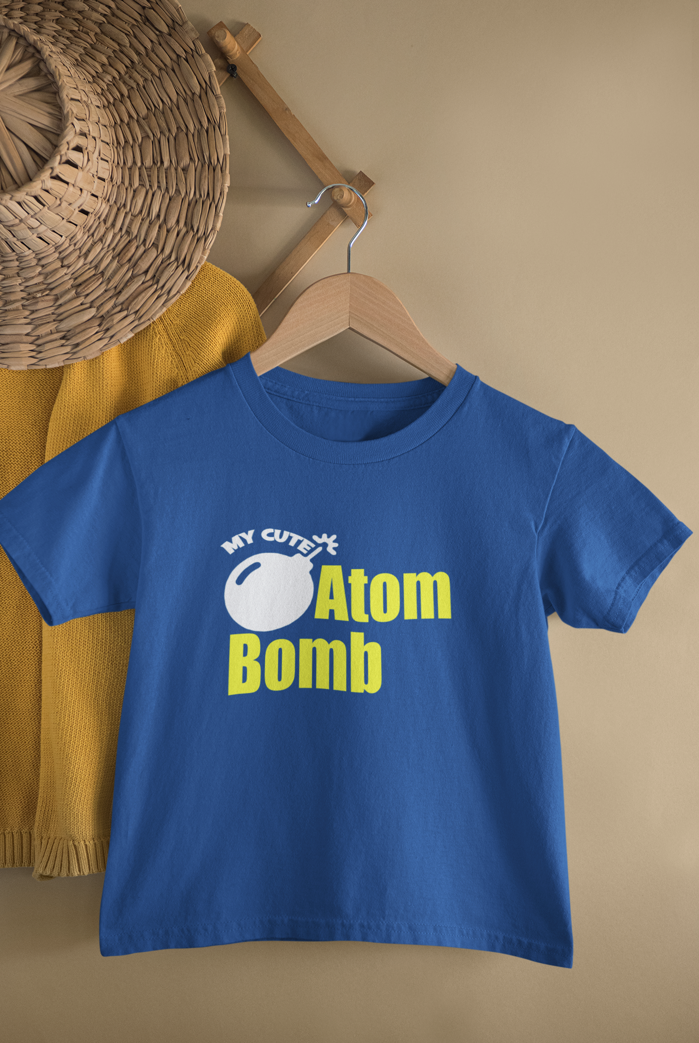 My Cute Atom Bomb Half Sleeves T-Shirt for Boy-FunkyTeesClub