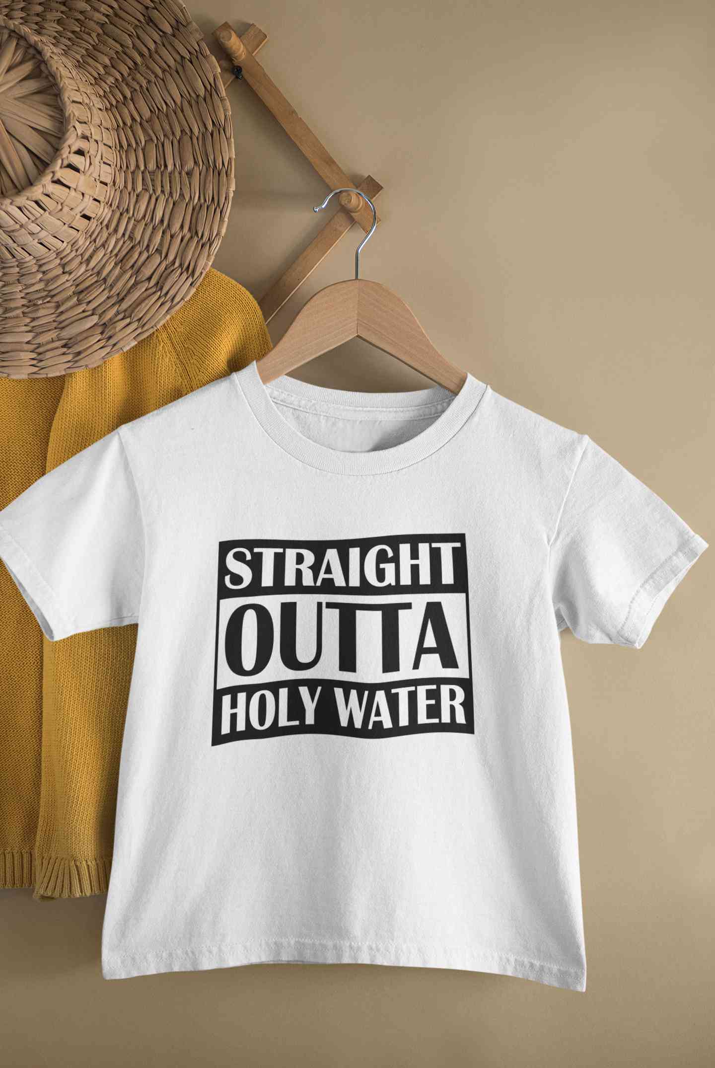 Holy Water Baptism Christening Day Half Sleeves T-Shirt For Girls -FunkyTeesClub