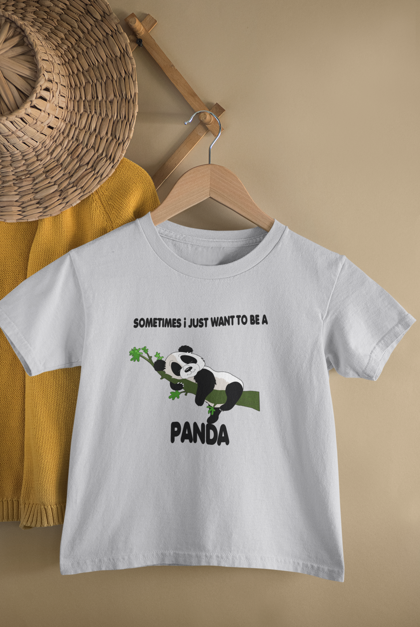 Sleeping Panda Half Sleeves T-Shirt for Boy-FunkyTeesClub