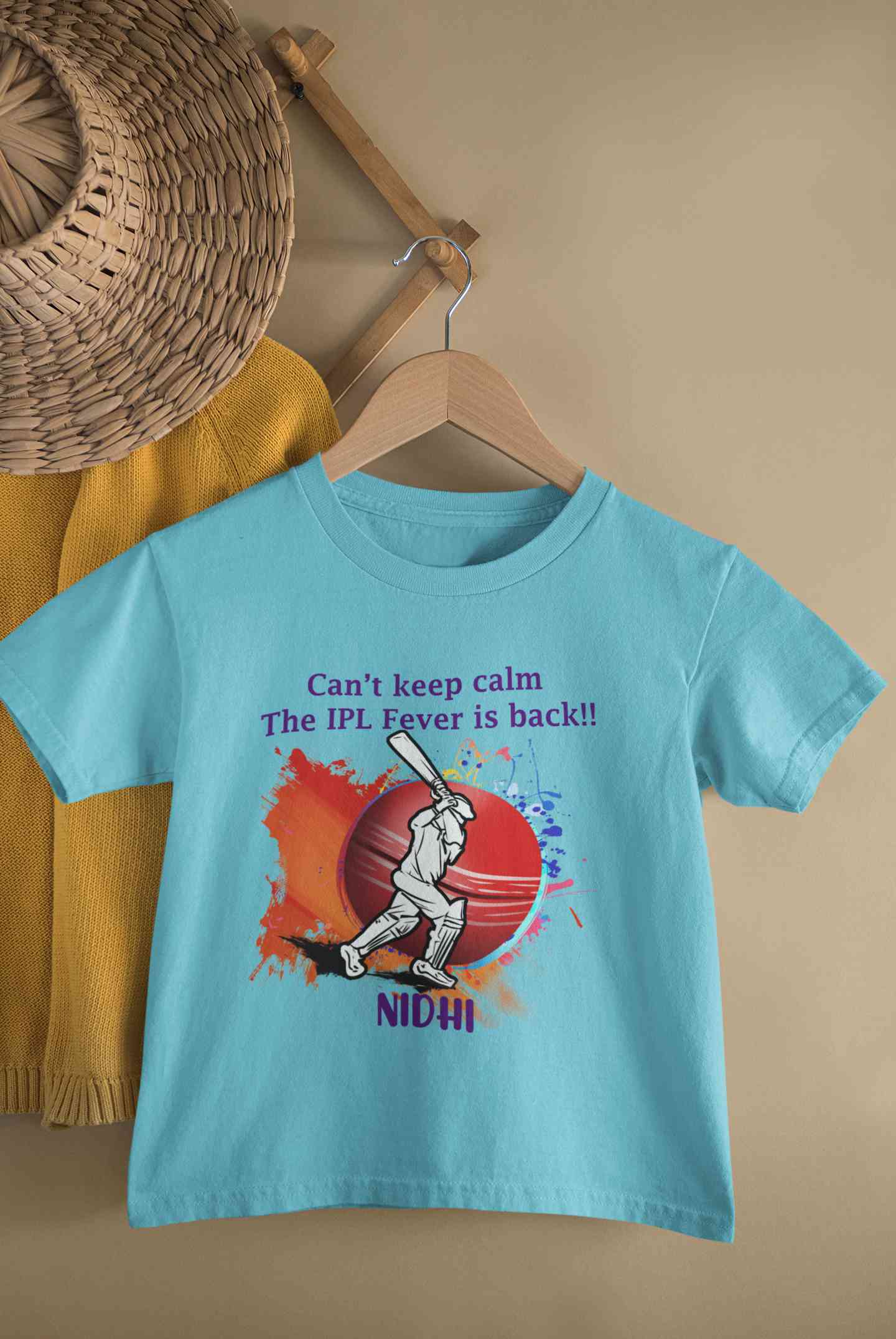 Custom Name Can Not Keep Calm IPL Half Sleeves T-Shirt For Girls -FunkyTeesClub