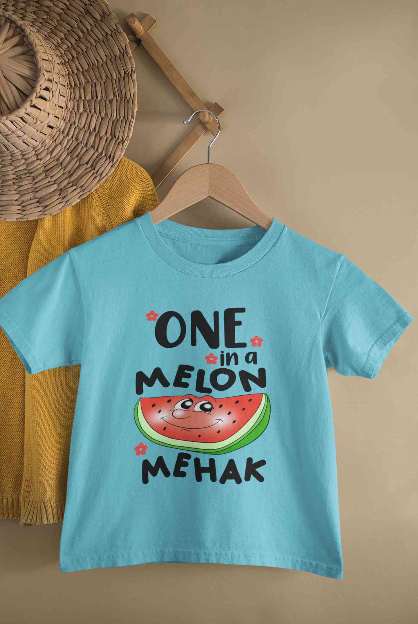 Custom Name Happy One Year First Birthday Half Sleeves T-Shirt For Girls -FunkyTeesClub