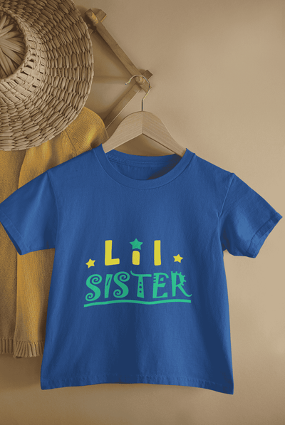 Lil Sister Rakshabandhan Half Sleeves T-Shirt For Girls -FunkyTeesClub