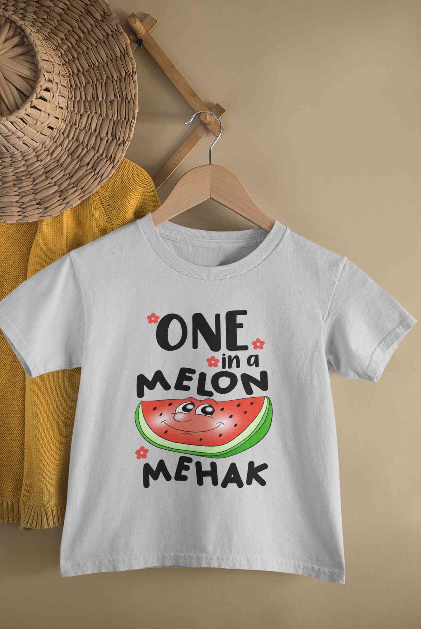 Custom Name Happy One Year First Birthday Half Sleeves T-Shirt For Girls -FunkyTeesClub