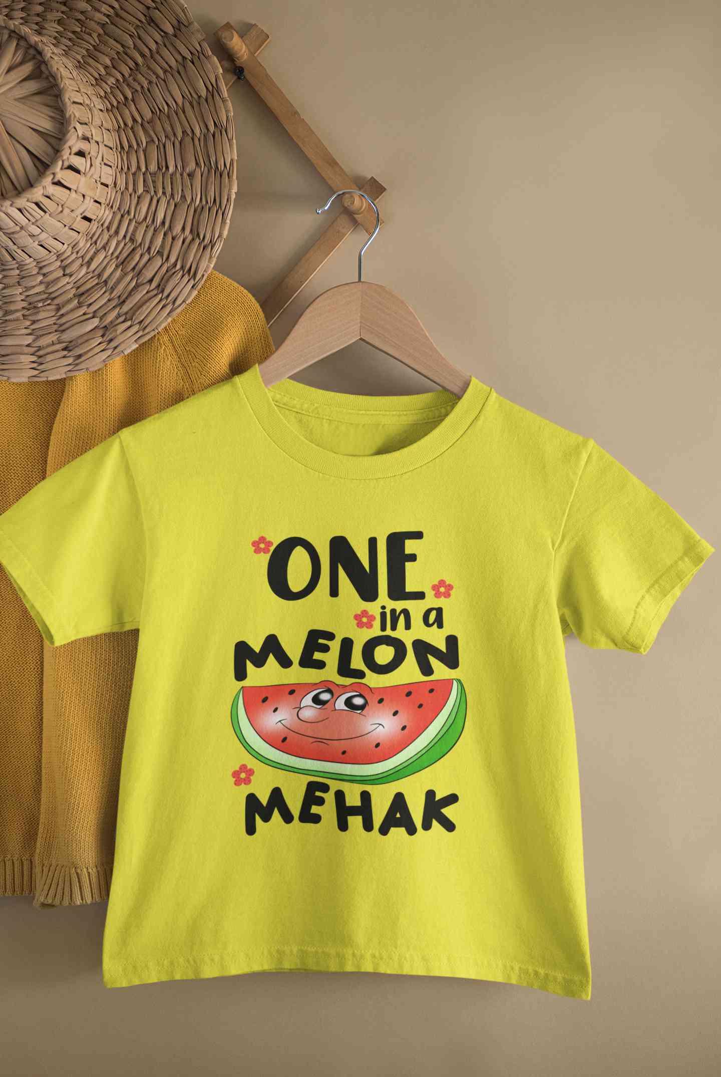 Custom Name Happy One Year First Birthday Half Sleeves T-Shirt For Girls -FunkyTeesClub