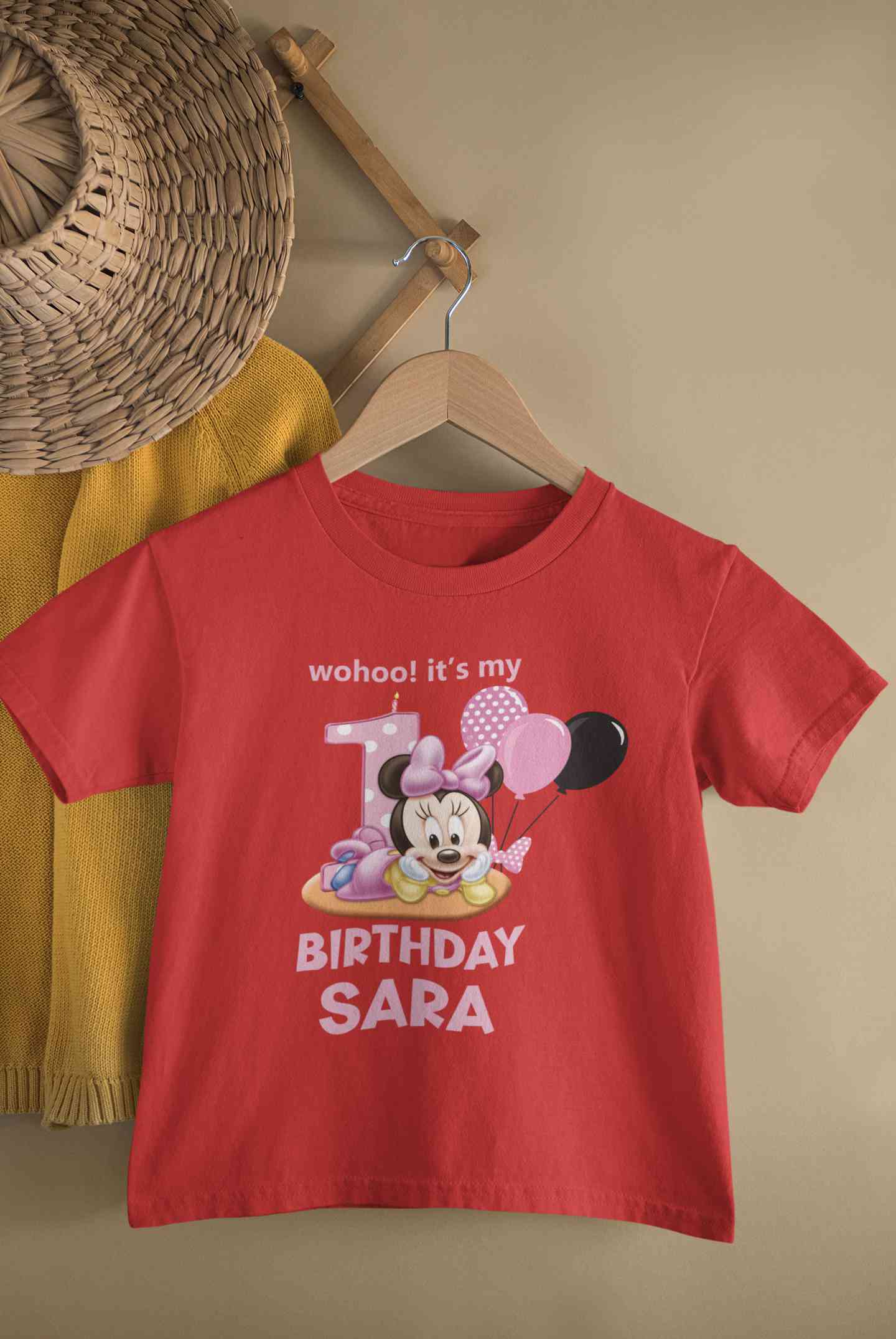 Custom Name Its My First Birthday Half Sleeves T-Shirt For Girls -FunkyTeesClub
