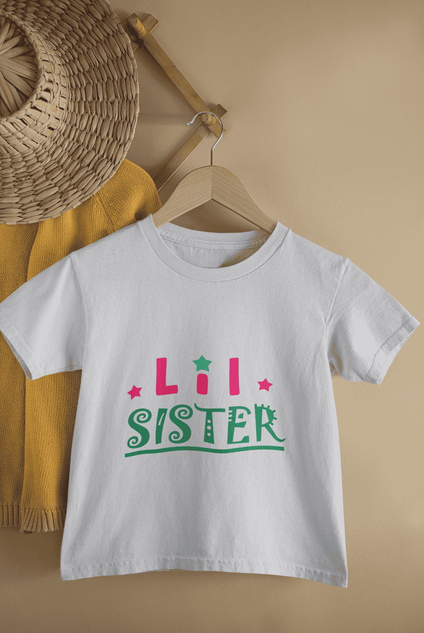 Lil Sister Rakshabandhan Half Sleeves T-Shirt For Girls -FunkyTeesClub