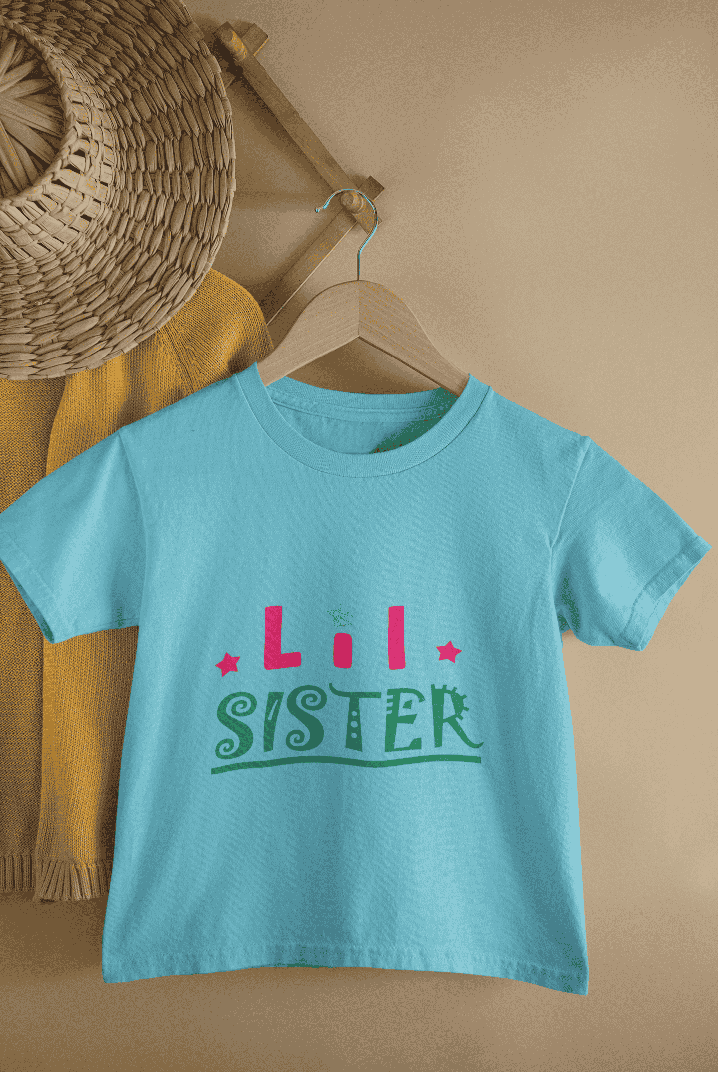 Lil Sister Rakshabandhan Half Sleeves T-Shirt For Girls -FunkyTeesClub