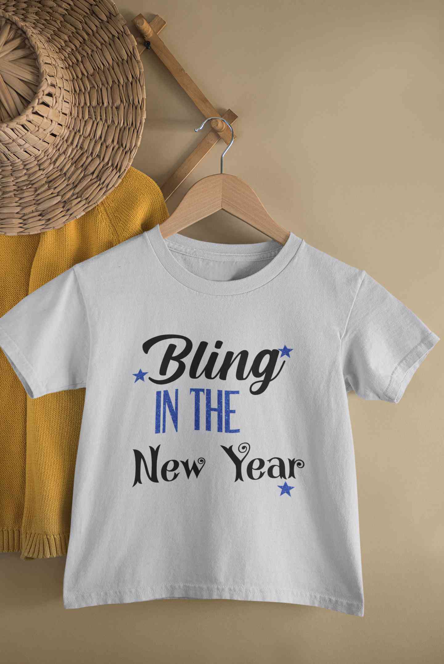 Bling In The New Year Half Sleeves T-Shirt for Boy-FunkyTeesClub