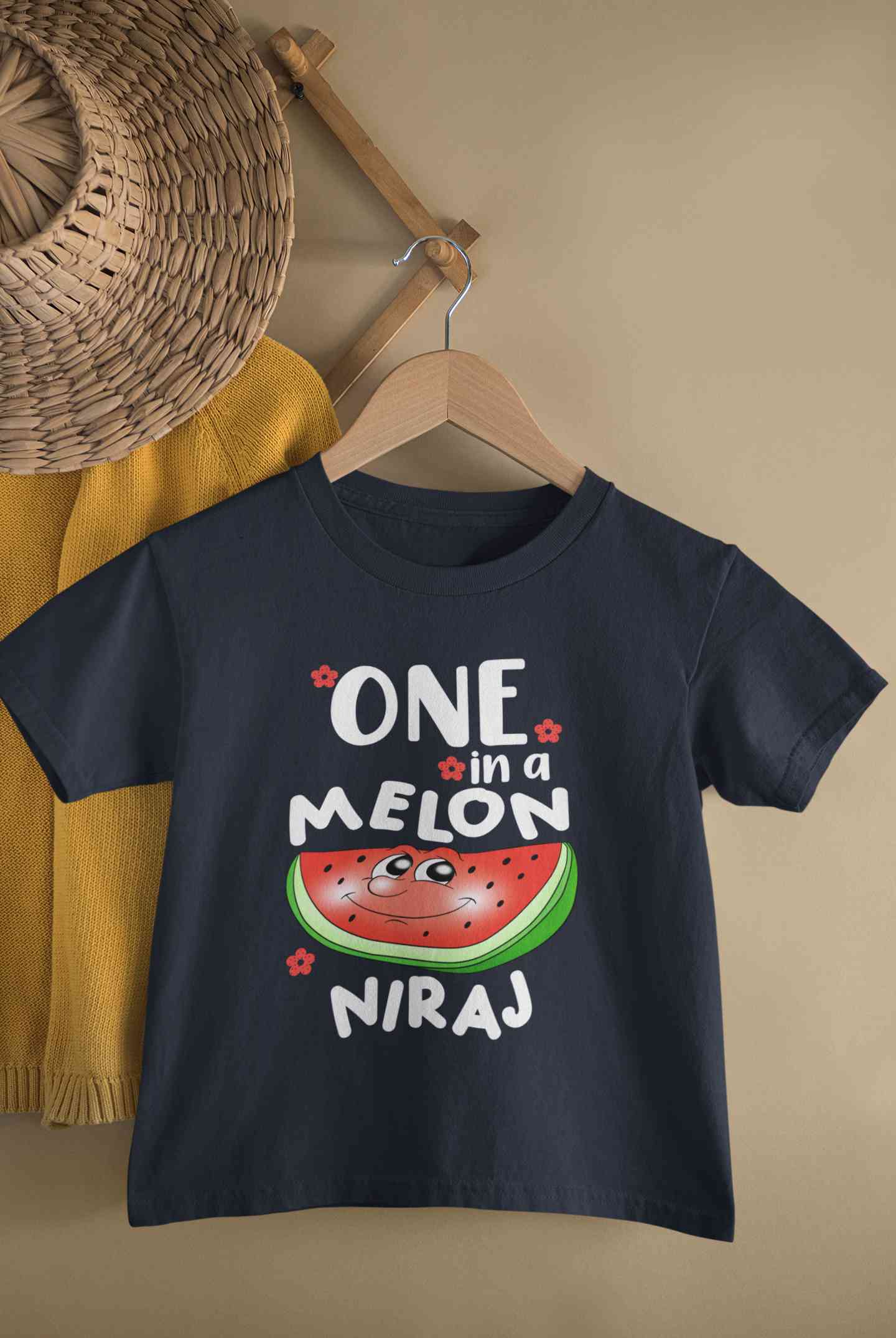 Custom Name Happy One Year First Birthday Half Sleeves T-Shirt for Boy-FunkyTeesClub
