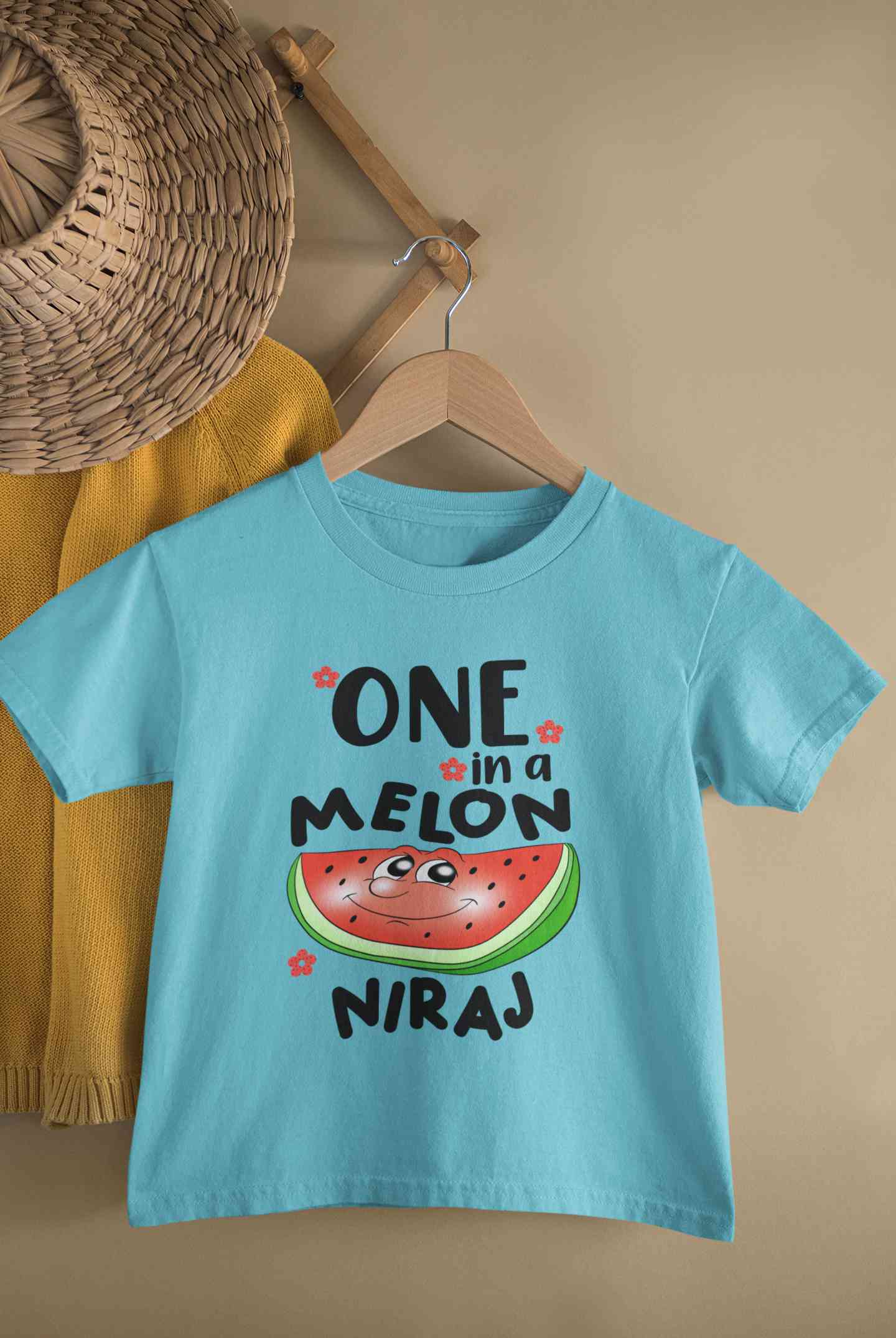 Custom Name Happy One Year First Birthday Half Sleeves T-Shirt for Boy-FunkyTeesClub