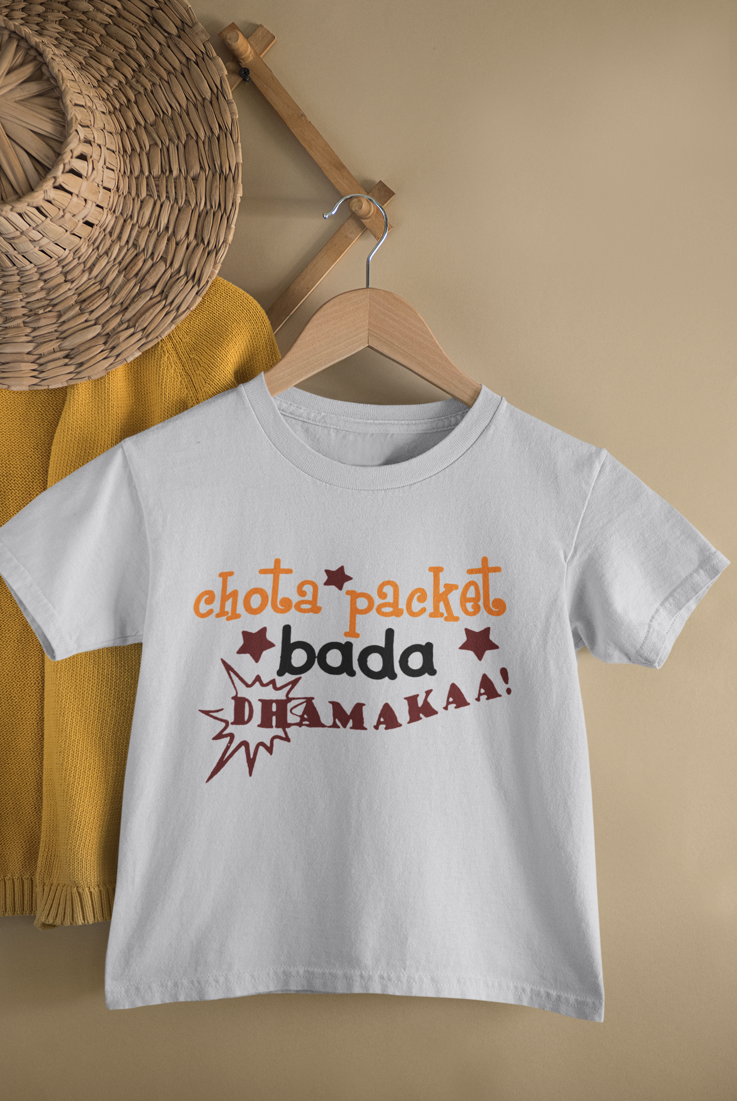 Chota Packet Bada Dhamakaa  Half Sleeves T-Shirt for Boy-FunkyTeesClub