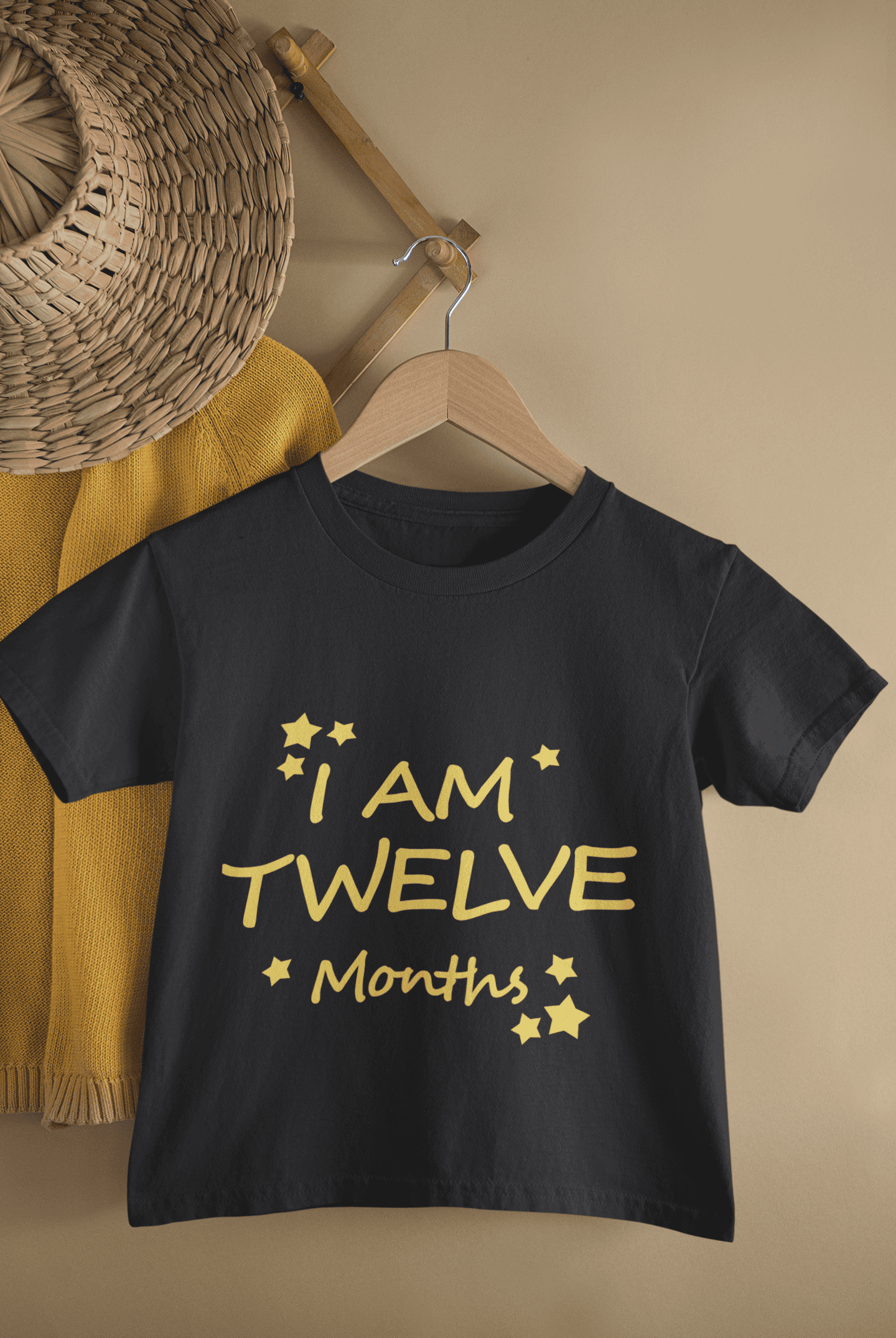 I Am Twelve Months Half Sleeves T-Shirt for Boys -FunkyTeesClub