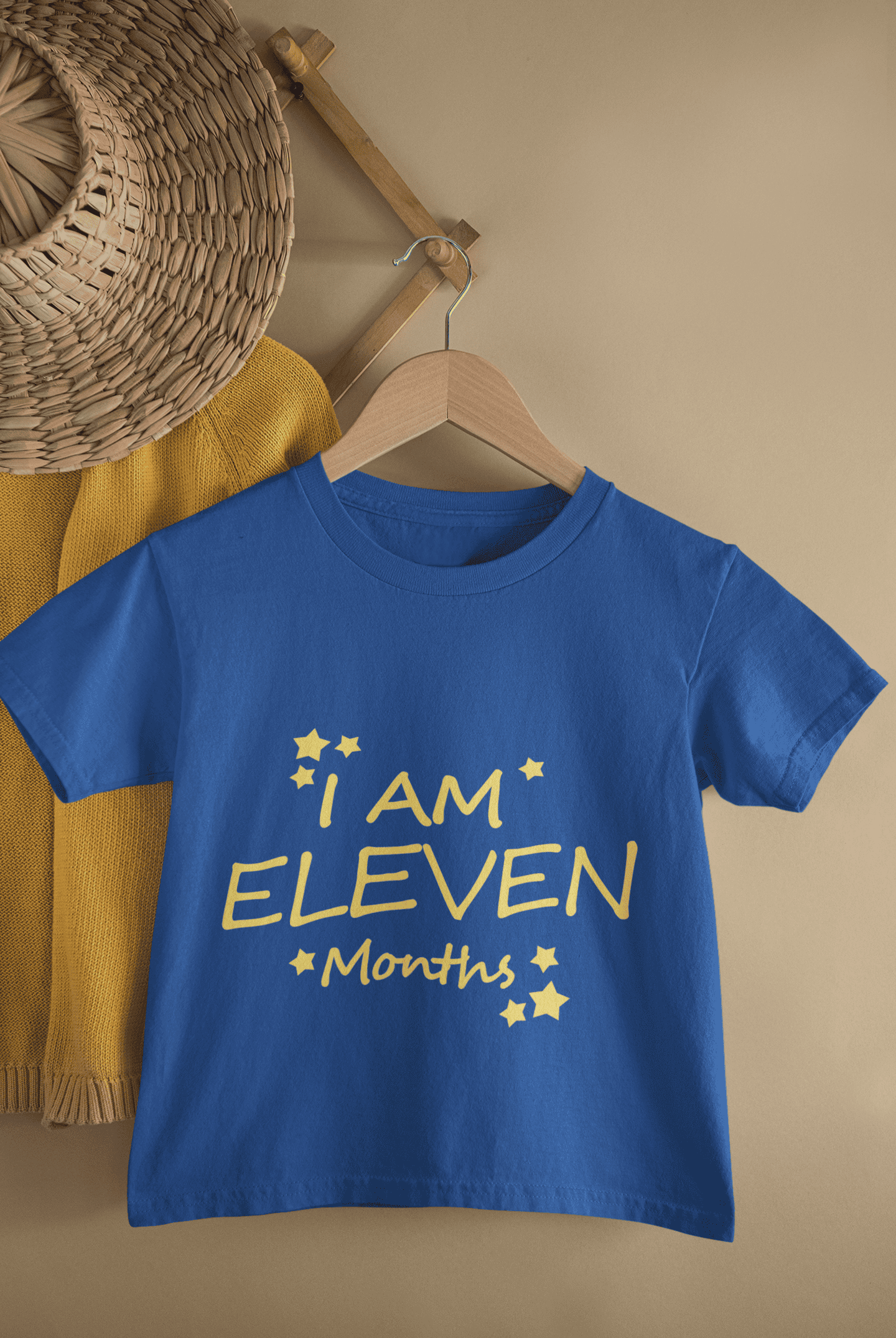 I Am Eleven Months Half Sleeves T-Shirt for Boys -FunkyTeesClub