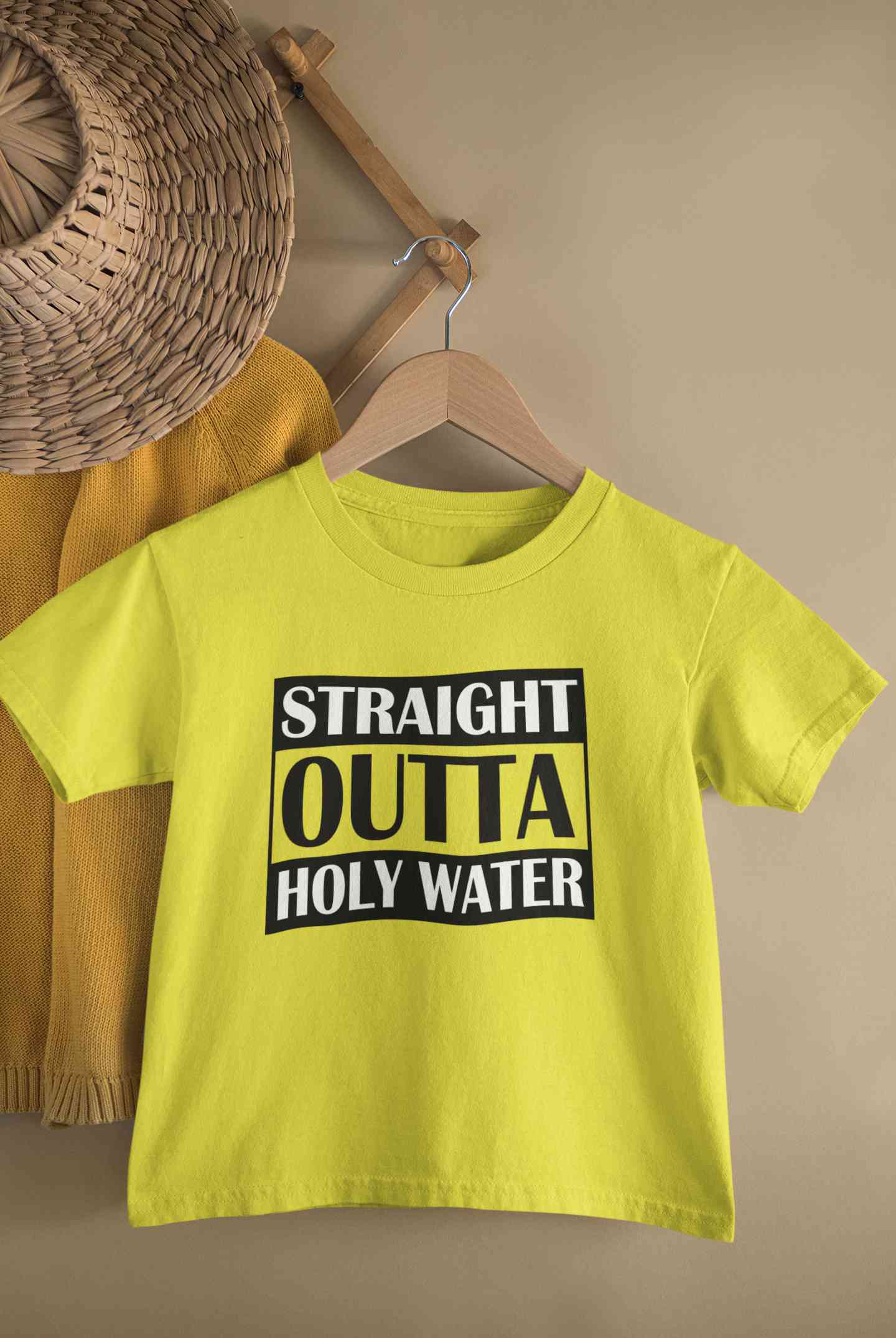 Holy Water Baptism Christening Day Half Sleeves T-Shirt For Girls -FunkyTeesClub