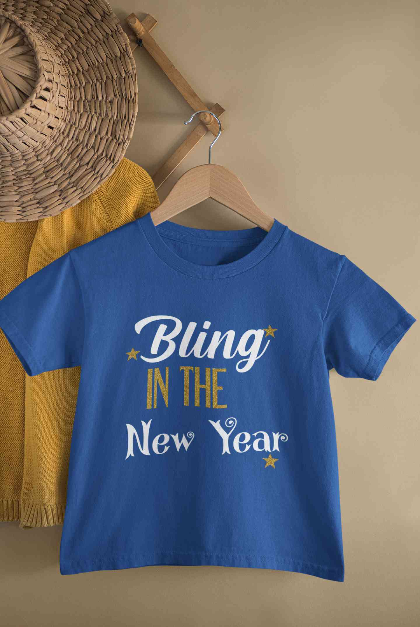 Bling In The New Year Half Sleeves T-Shirt for Boy-FunkyTeesClub