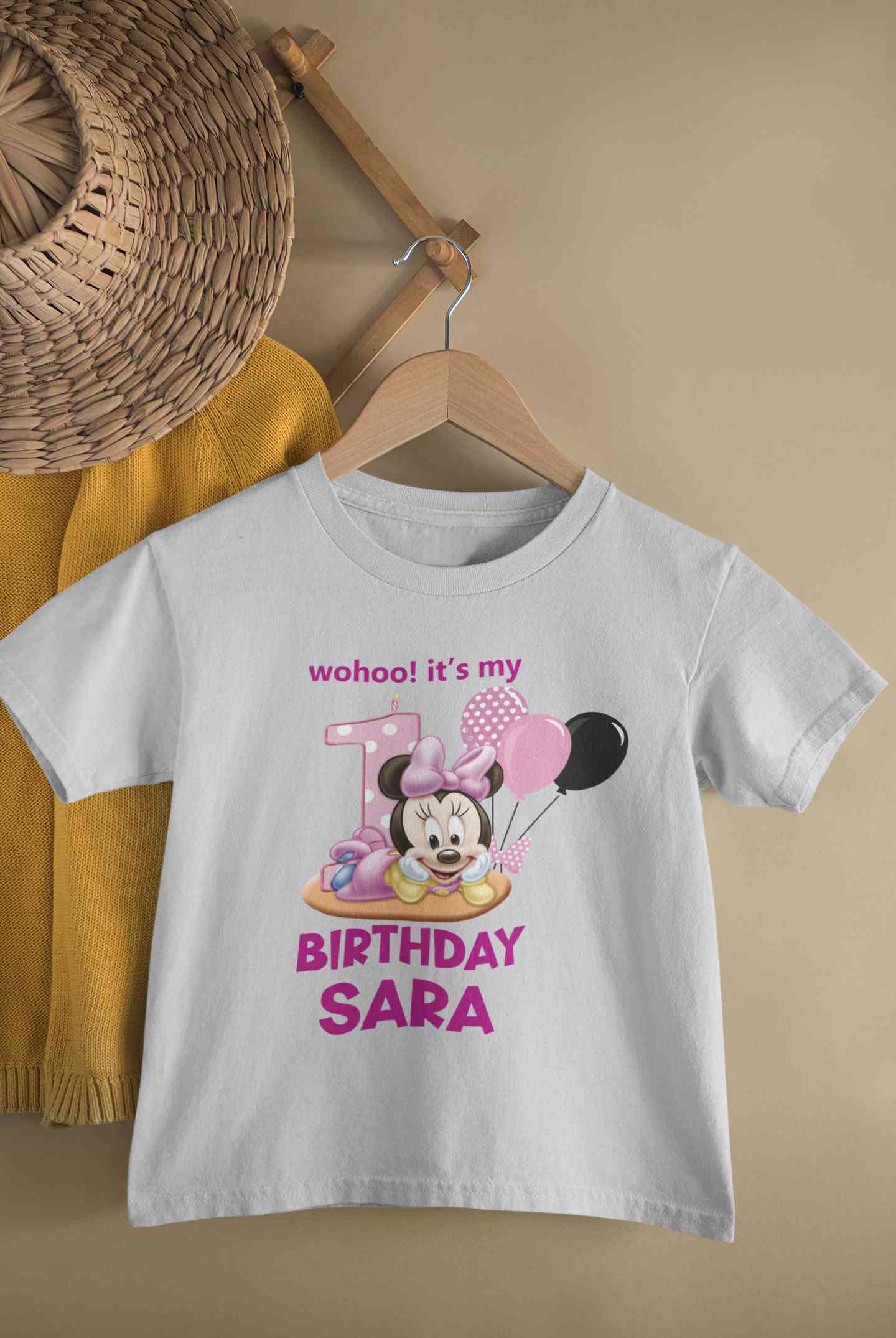 Custom Name Its My First Birthday Half Sleeves T-Shirt For Girls -FunkyTeesClub