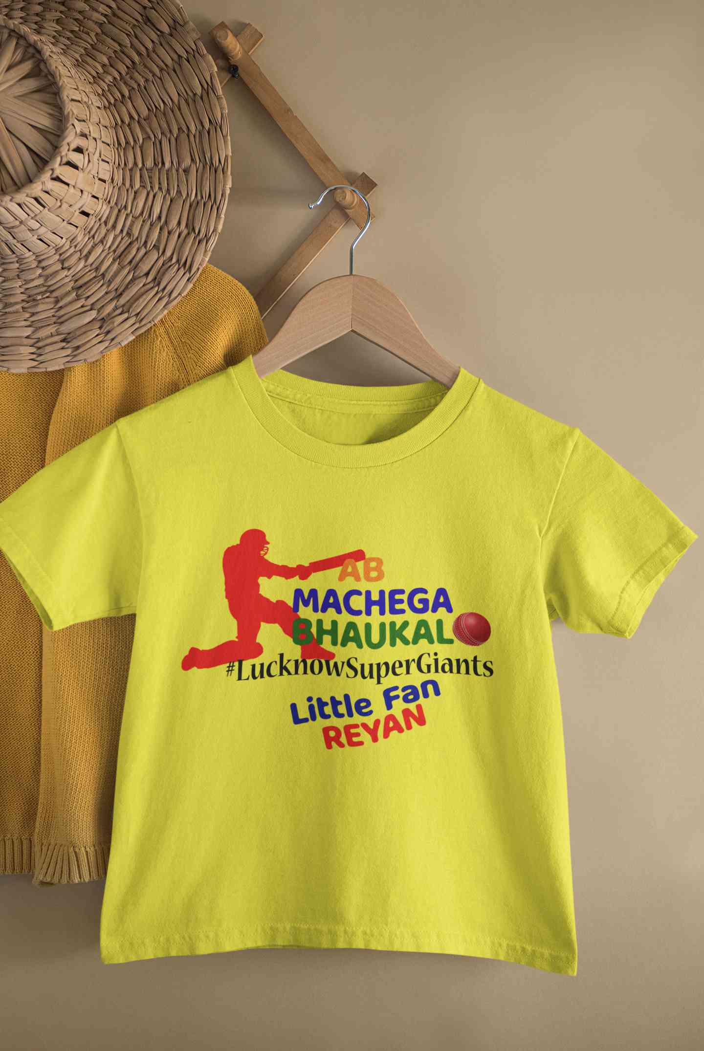Custom Name IPL LSG LucknowSuperGiants Boy Half Sleeves T-Shirt for Boy-FunkyTeesClub