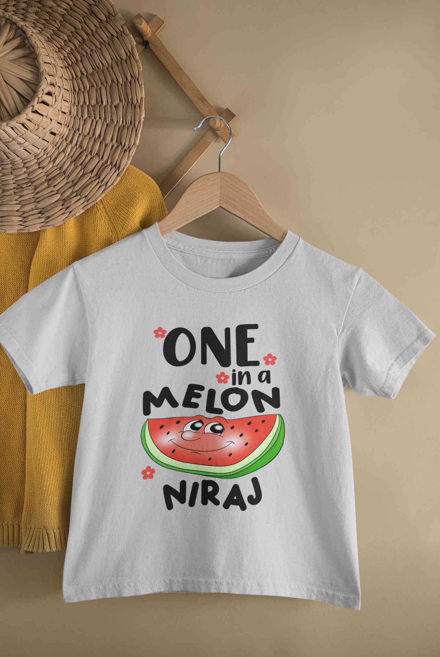 Custom Name Happy One Year First Birthday Half Sleeves T-Shirt for Boy-FunkyTeesClub