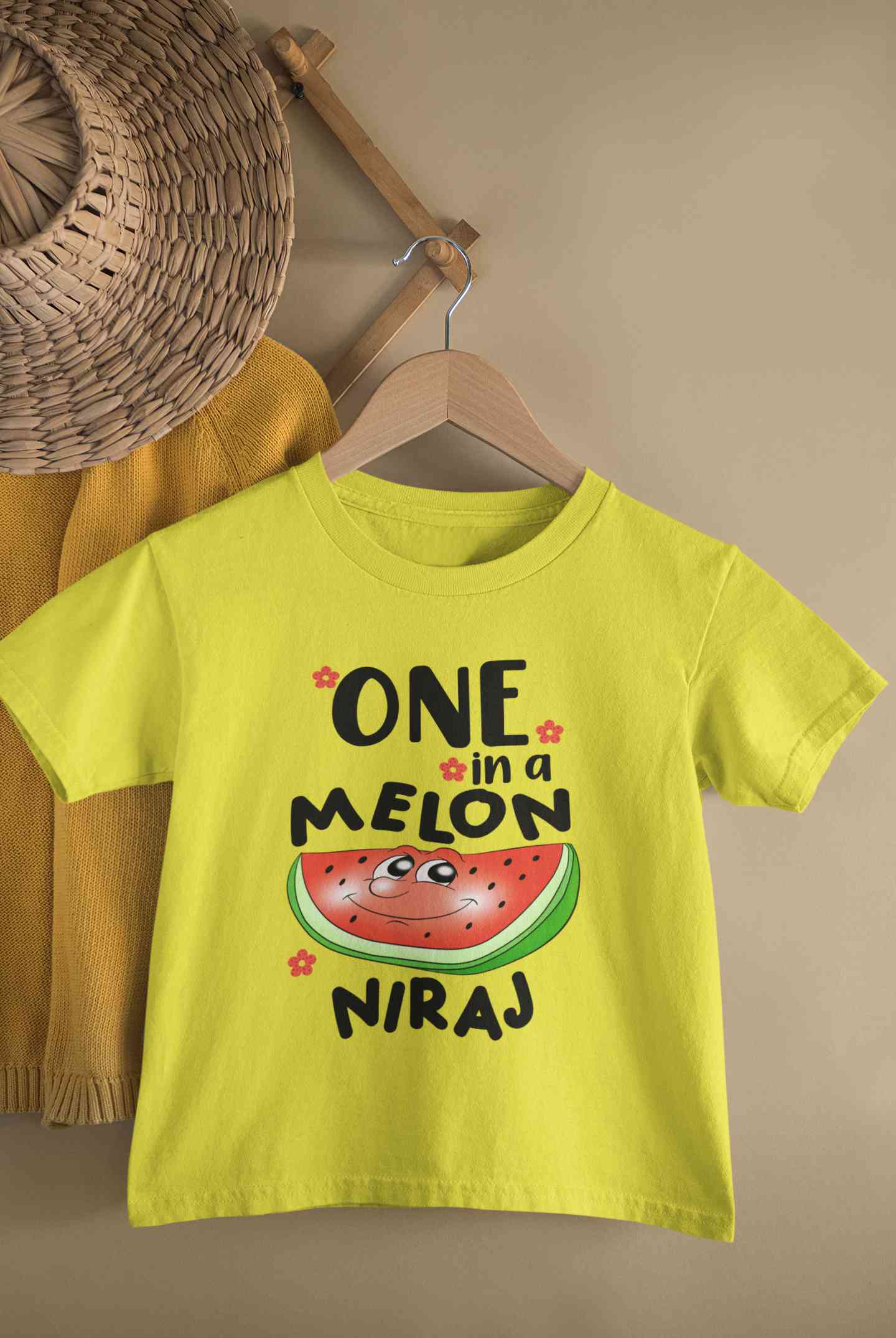 Custom Name Happy One Year First Birthday Half Sleeves T-Shirt for Boy-FunkyTeesClub