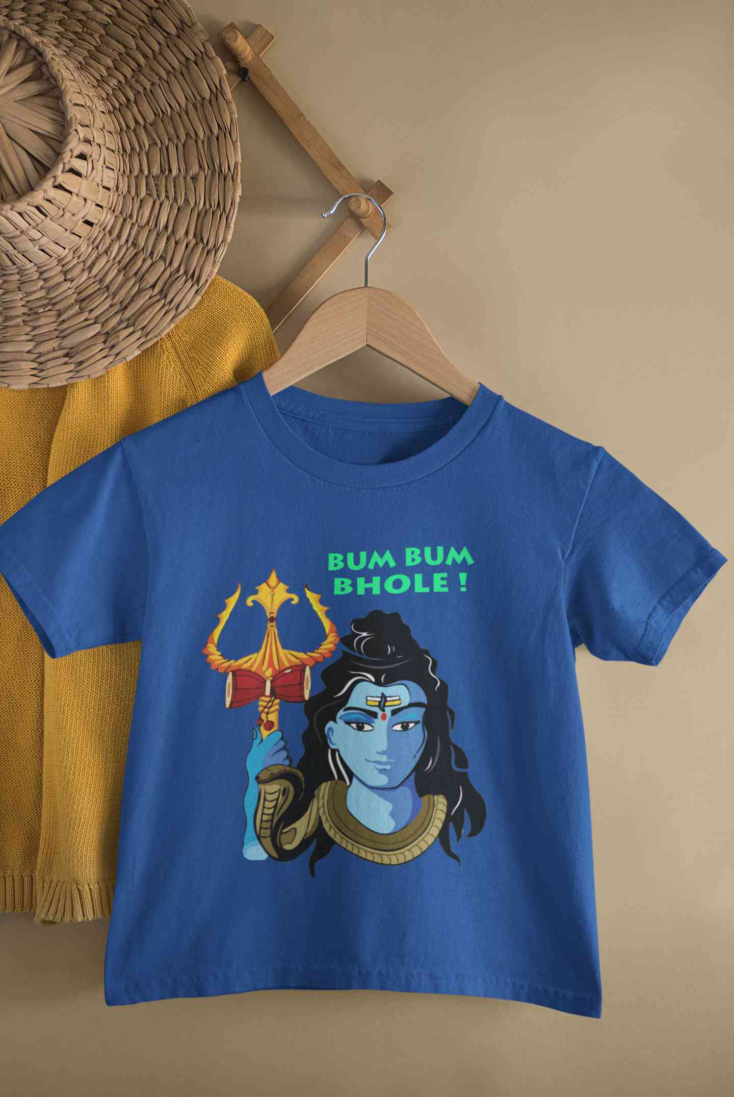 Bum Bum Bhole Maha Shivratri Half Sleeves T-Shirt for Boy-FunkyTeesClub
