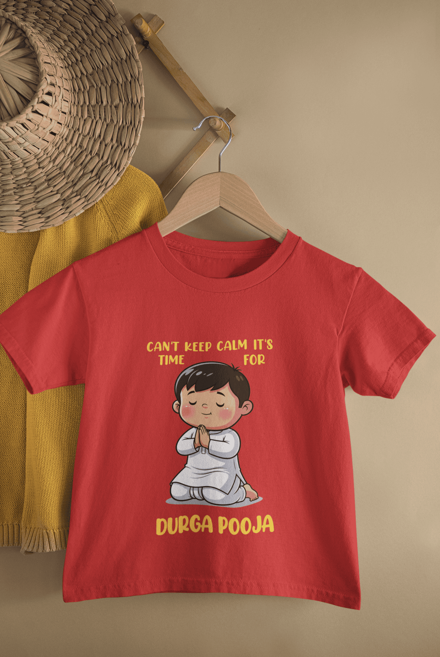It's My First Durga Pooja Half Sleeves T-Shirt for Boys -FunkyTeesClub