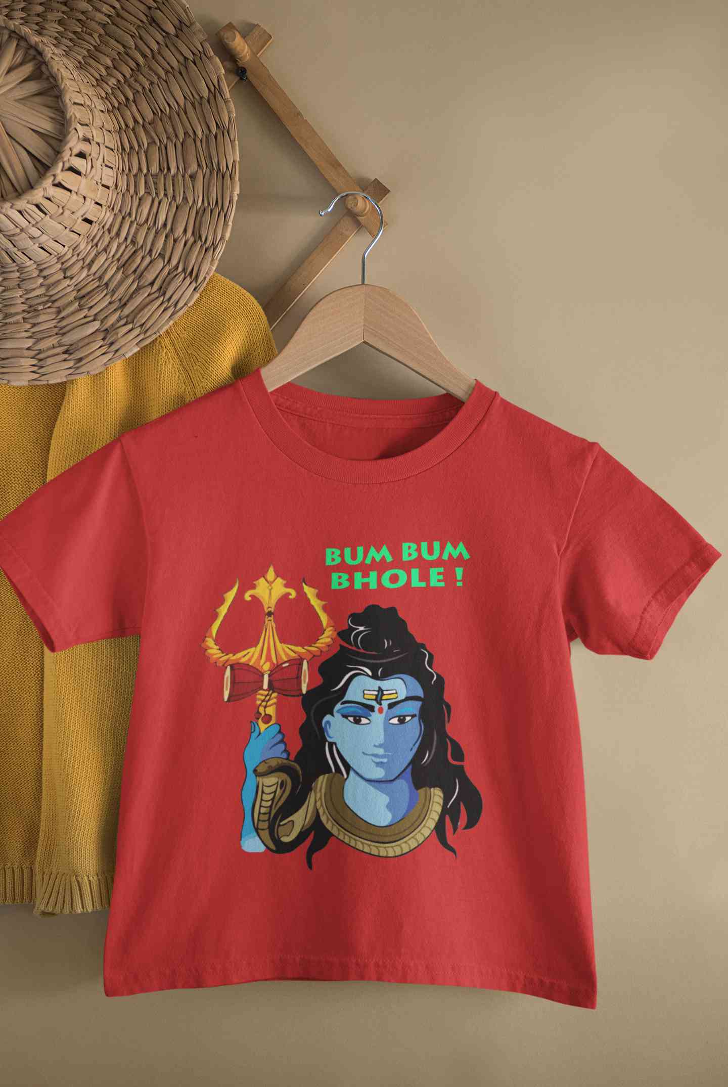 Bum Bum Bhole Maha Shivratri Half Sleeves T-Shirt for Boy-FunkyTeesClub