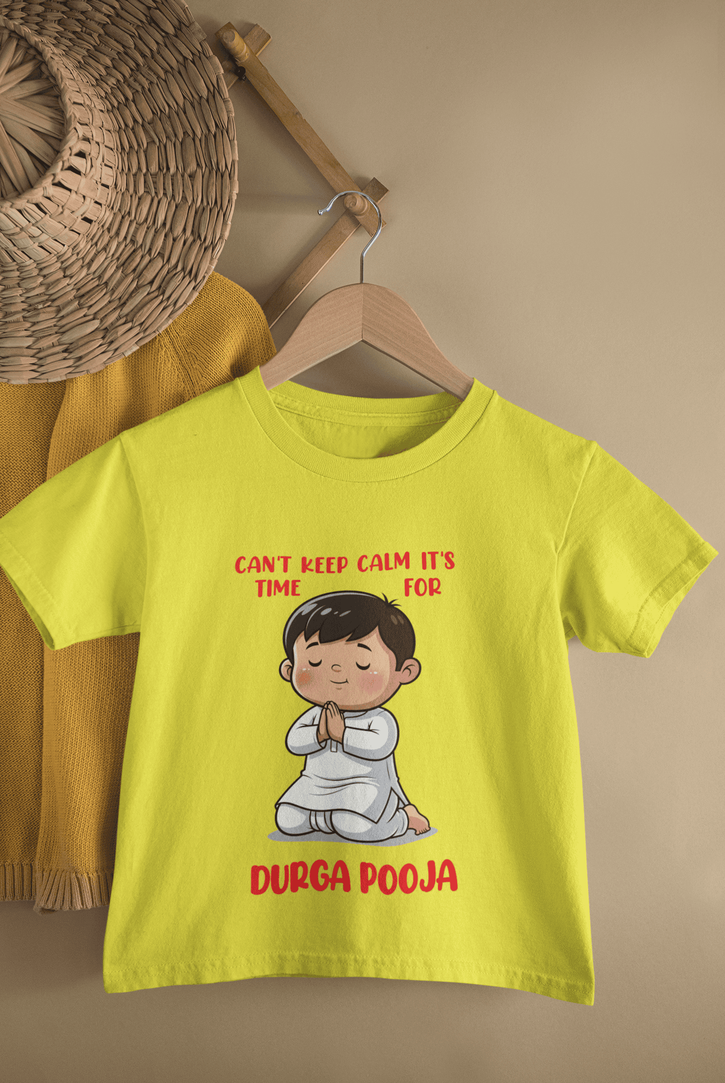 It's My First Durga Pooja Half Sleeves T-Shirt for Boys -FunkyTeesClub