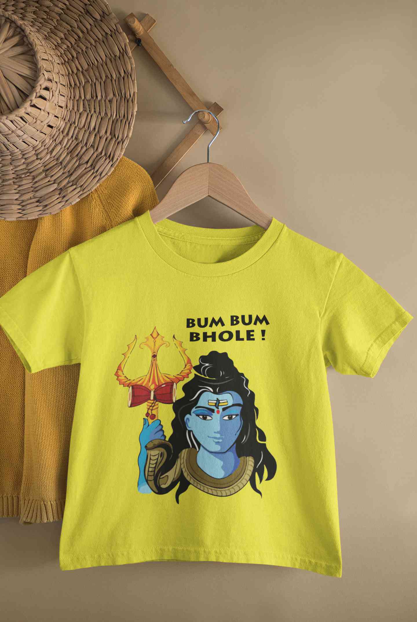 Bum Bum Bhole Maha Shivratri Half Sleeves T-Shirt for Boy-FunkyTeesClub