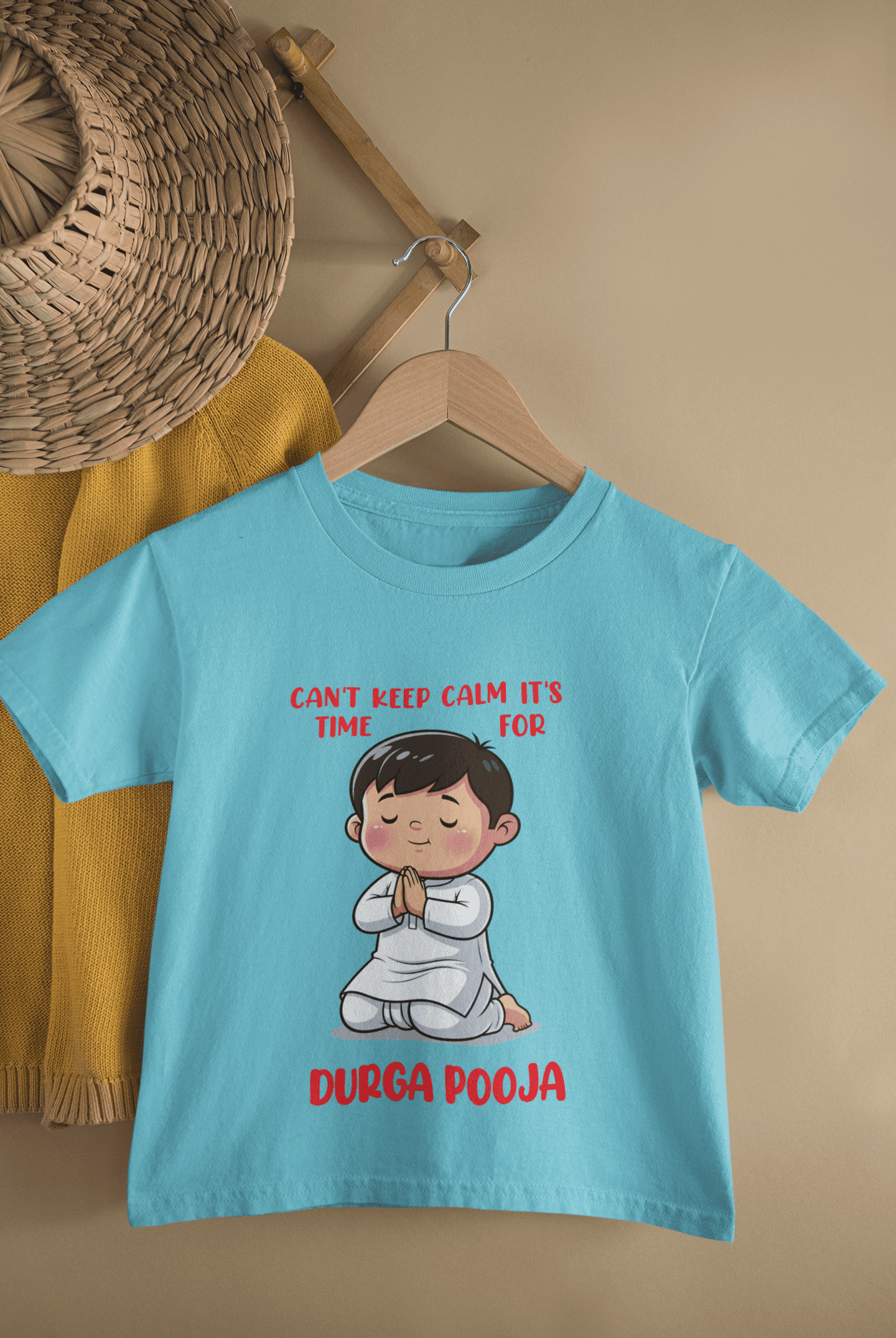 It's My First Durga Pooja Half Sleeves T-Shirt for Boys -FunkyTeesClub