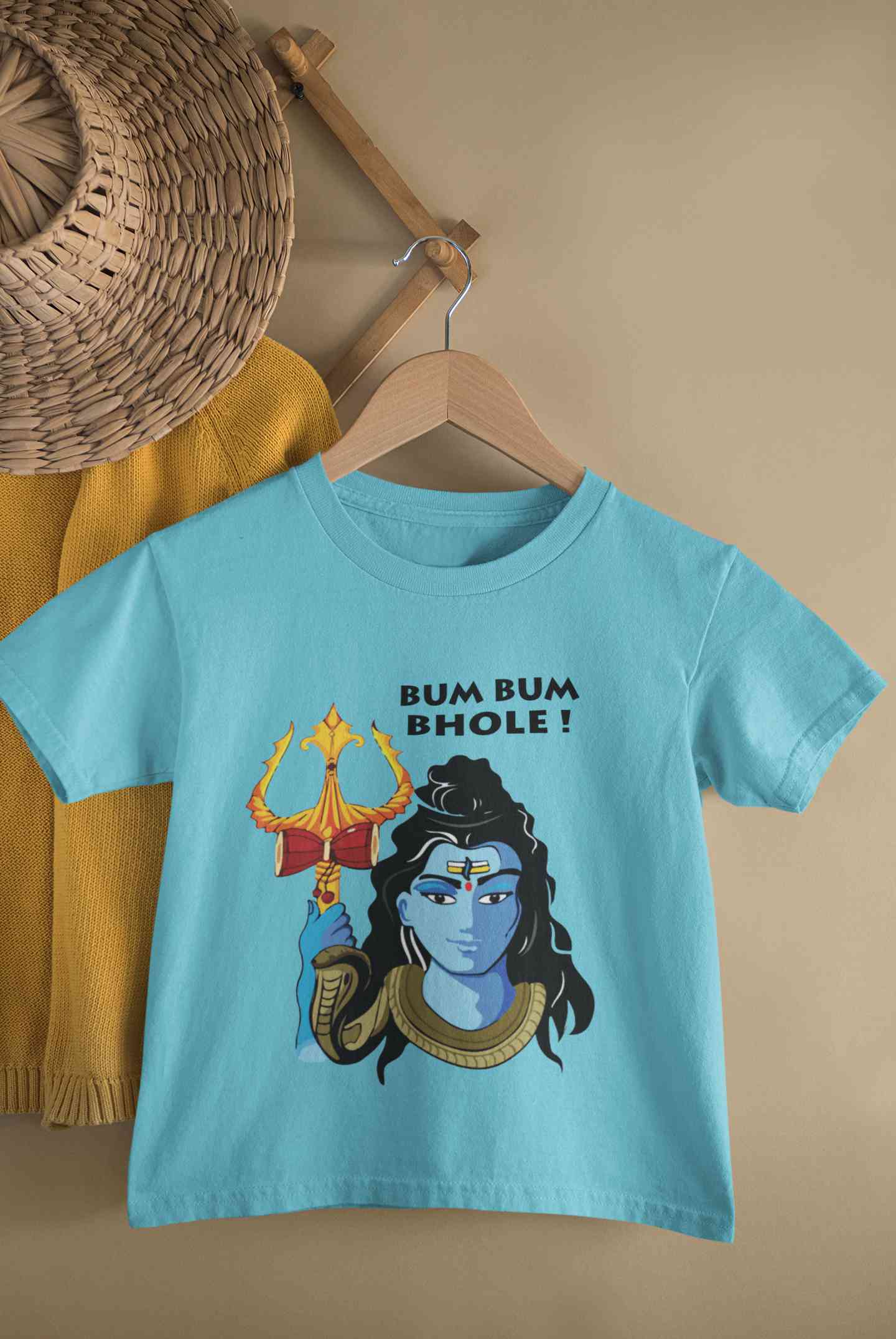 Bum Bum Bhole Maha Shivratri Half Sleeves T-Shirt for Boy-FunkyTeesClub