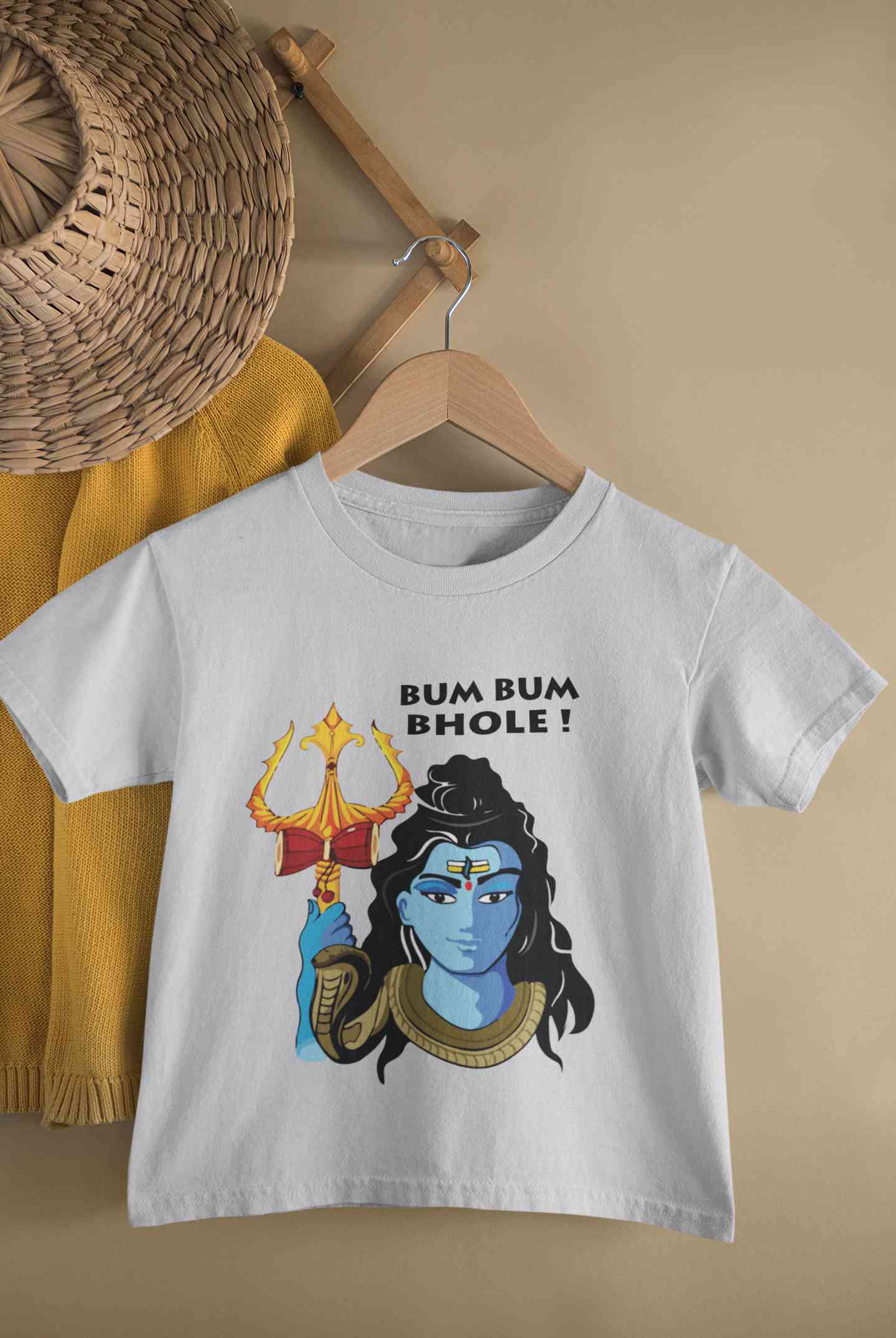Bum Bum Bhole Maha Shivratri Half Sleeves T-Shirt for Boy-FunkyTeesClub