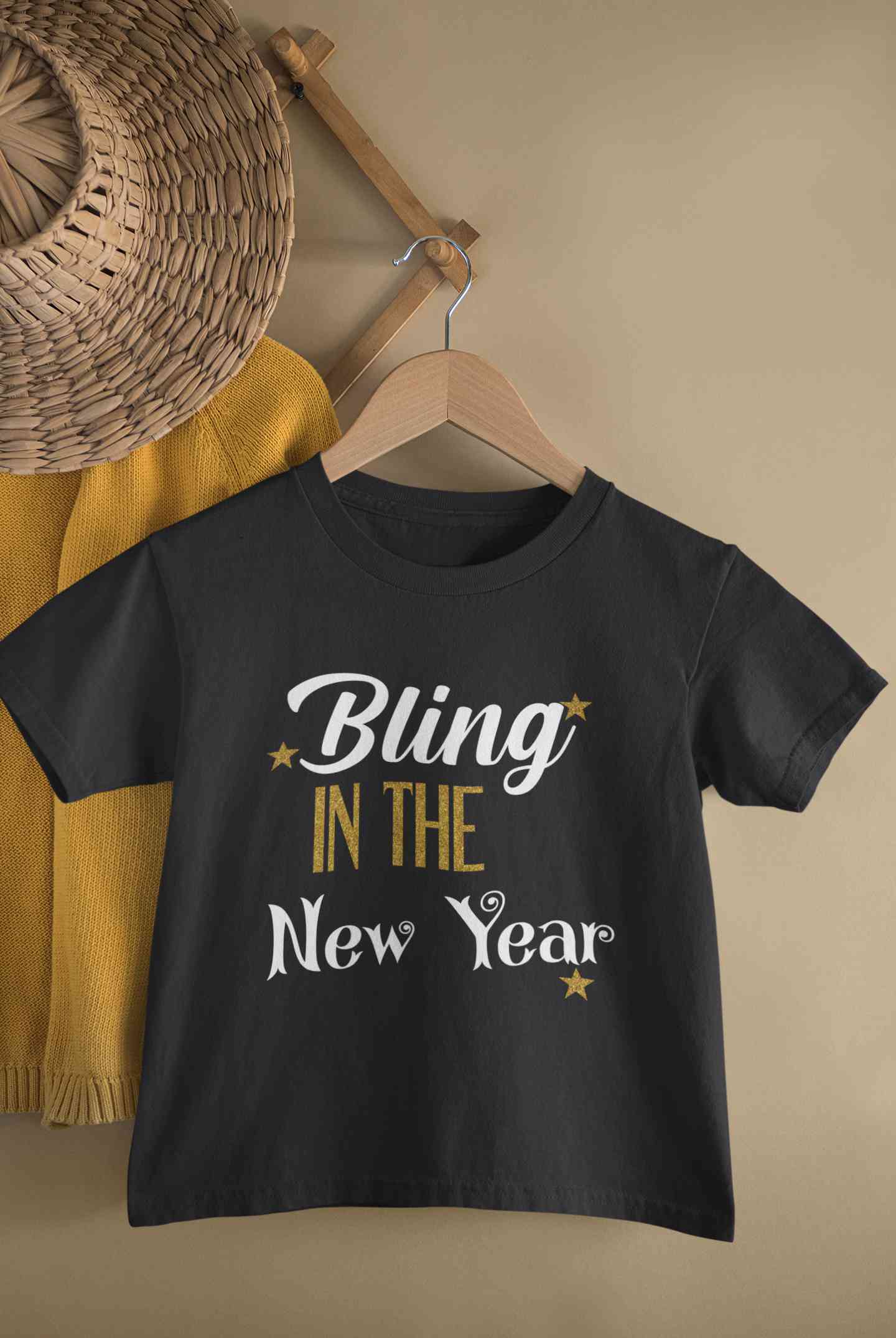 Bling In The New Year Half Sleeves T-Shirt for Boy-FunkyTeesClub