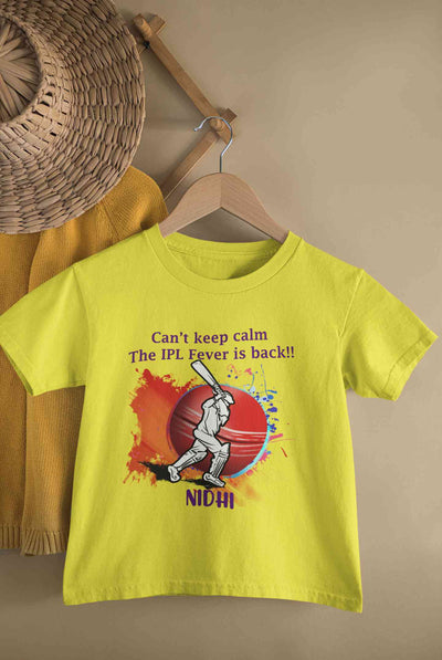 Custom Name Can Not Keep Calm IPL Half Sleeves T-Shirt For Girls -FunkyTeesClub