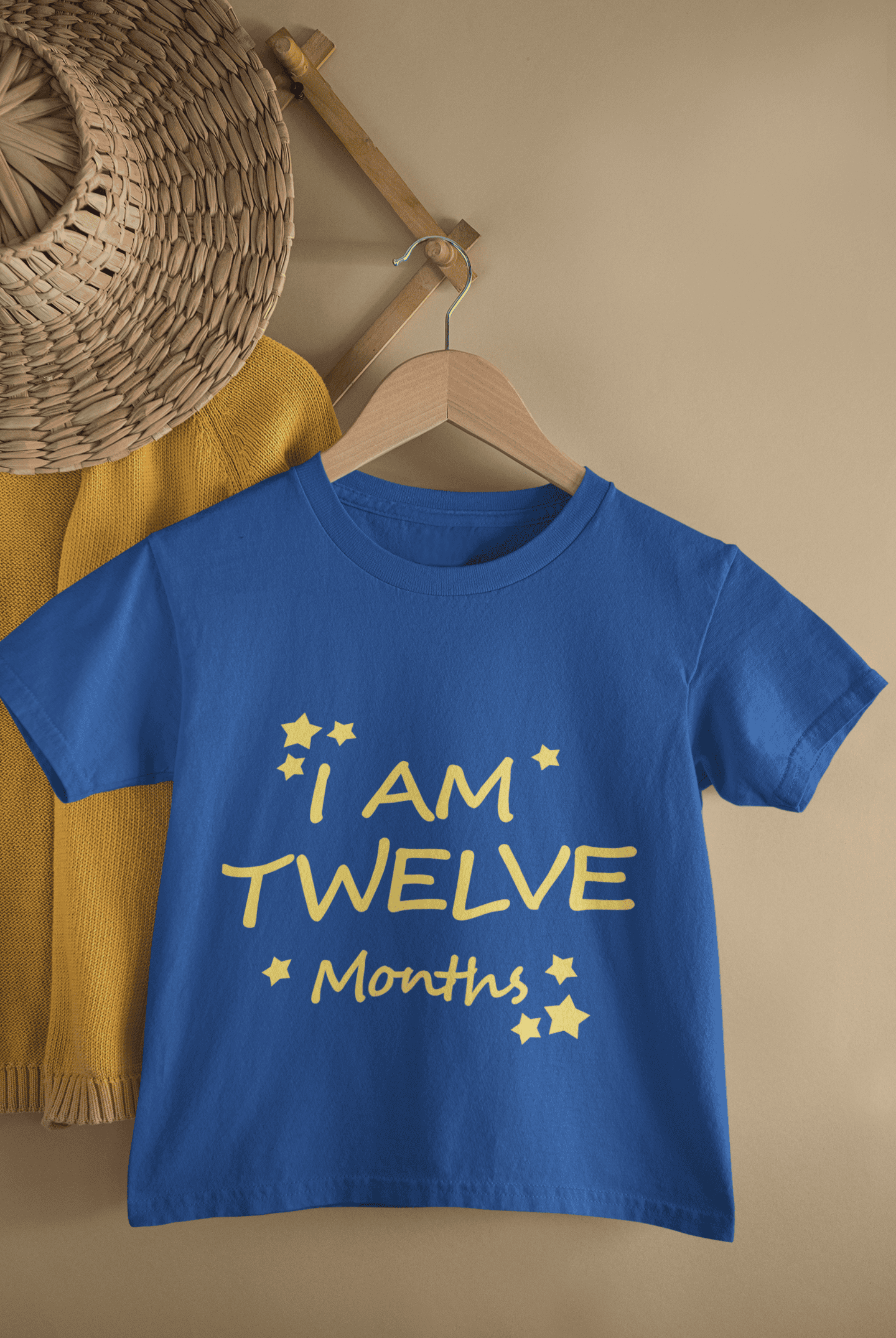 I Am Twelve Months Half Sleeves T-Shirt for Boys -FunkyTeesClub