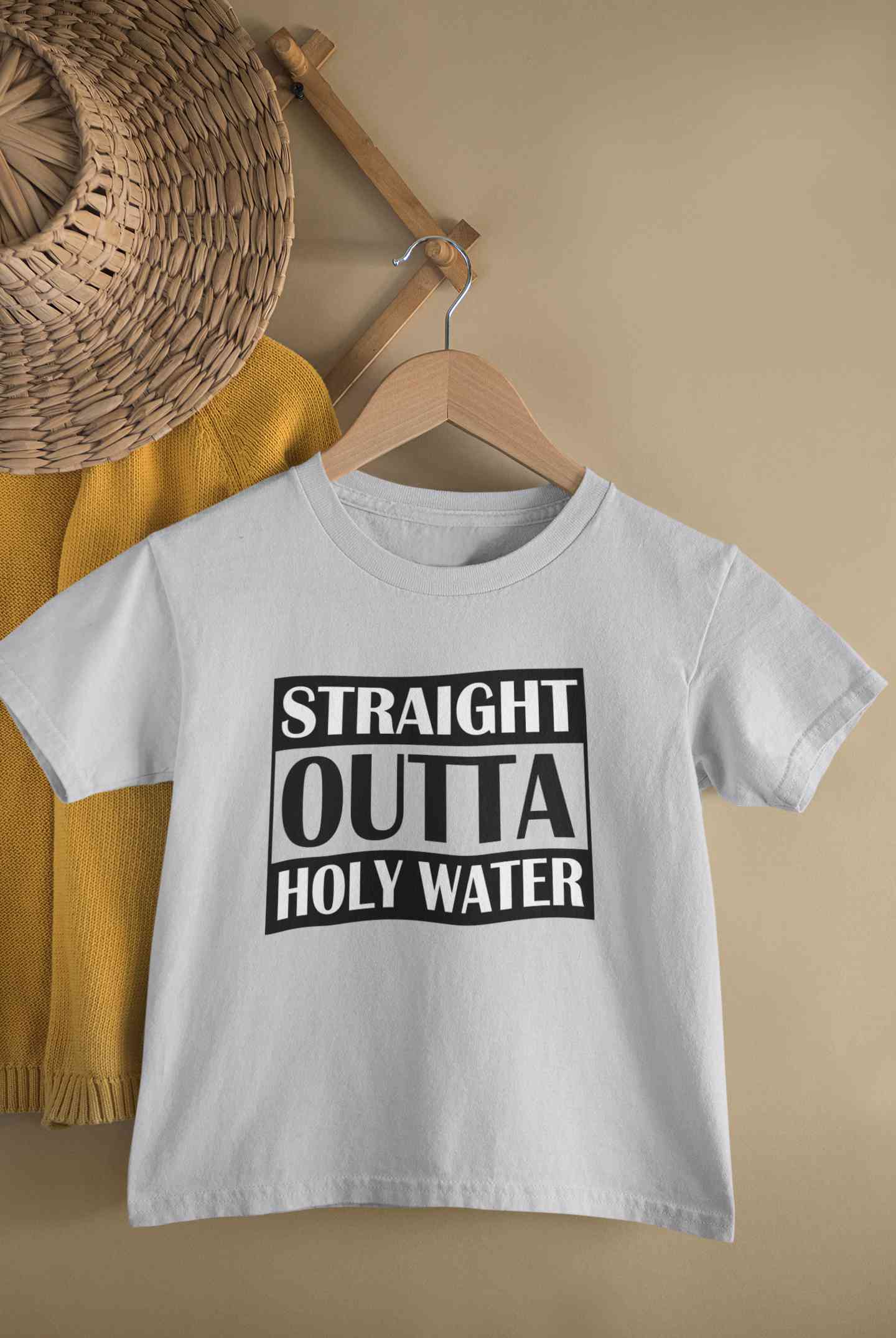 Holy Water Baptism Christening Day Half Sleeves T-Shirt For Girls -FunkyTeesClub