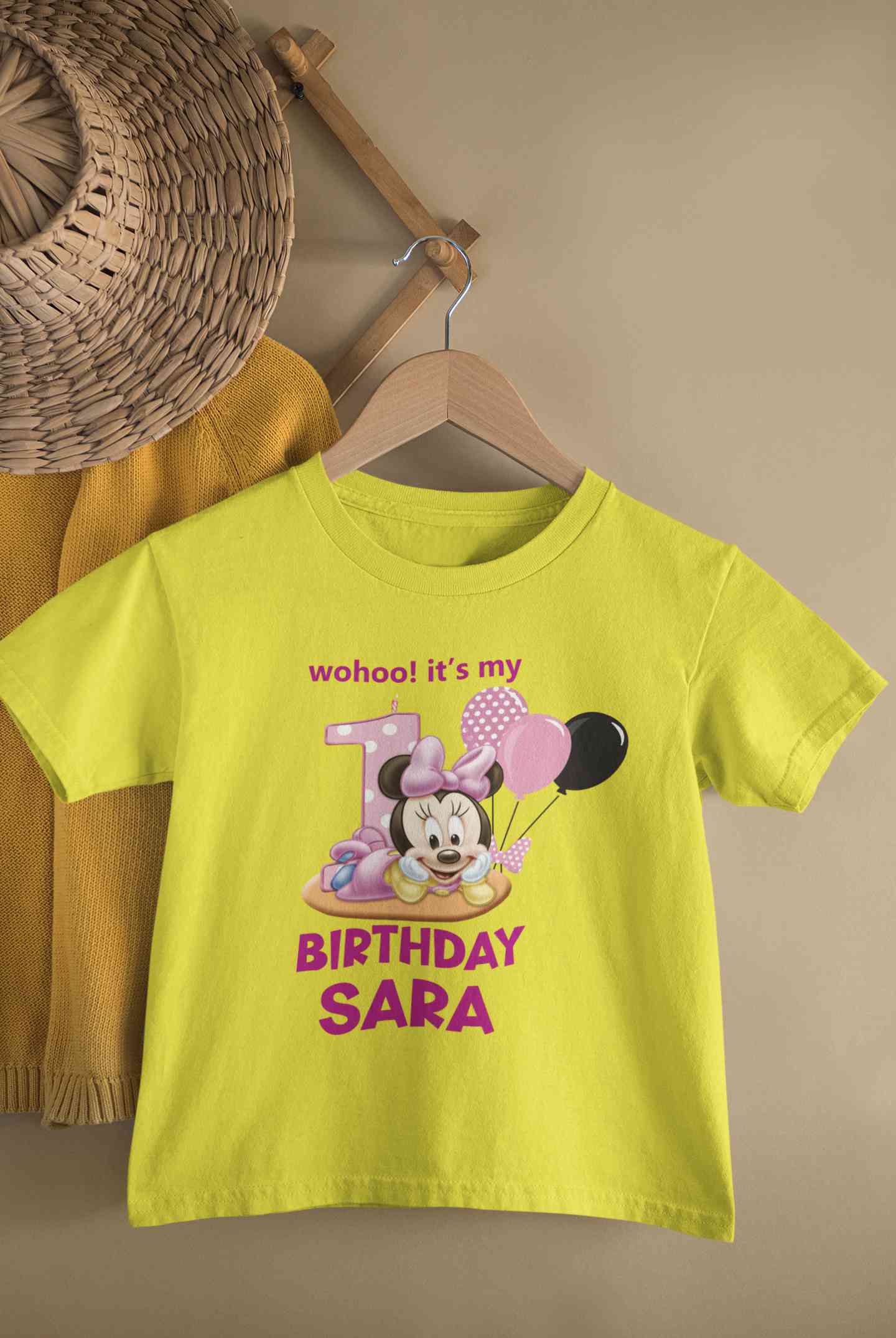 Custom Name Its My First Birthday Half Sleeves T-Shirt For Girls -FunkyTeesClub