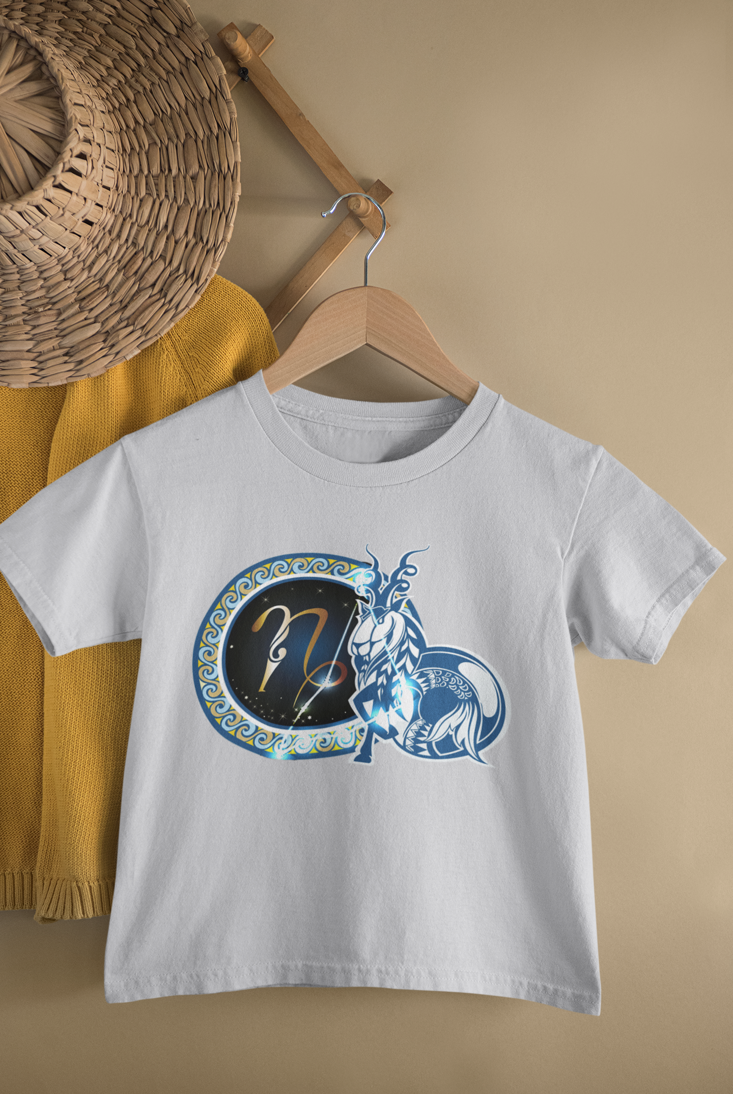 Capricon Zodiac Sign Half Sleeves T-Shirt for Boy-FunkyTeesClub