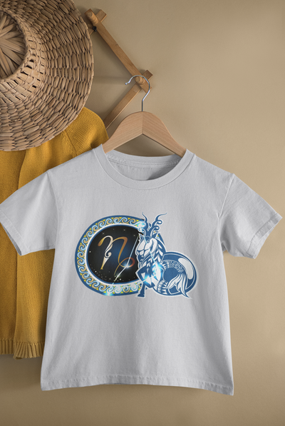 Capricon Zodiac Sign Half Sleeves T-Shirt for Boy-FunkyTeesClub