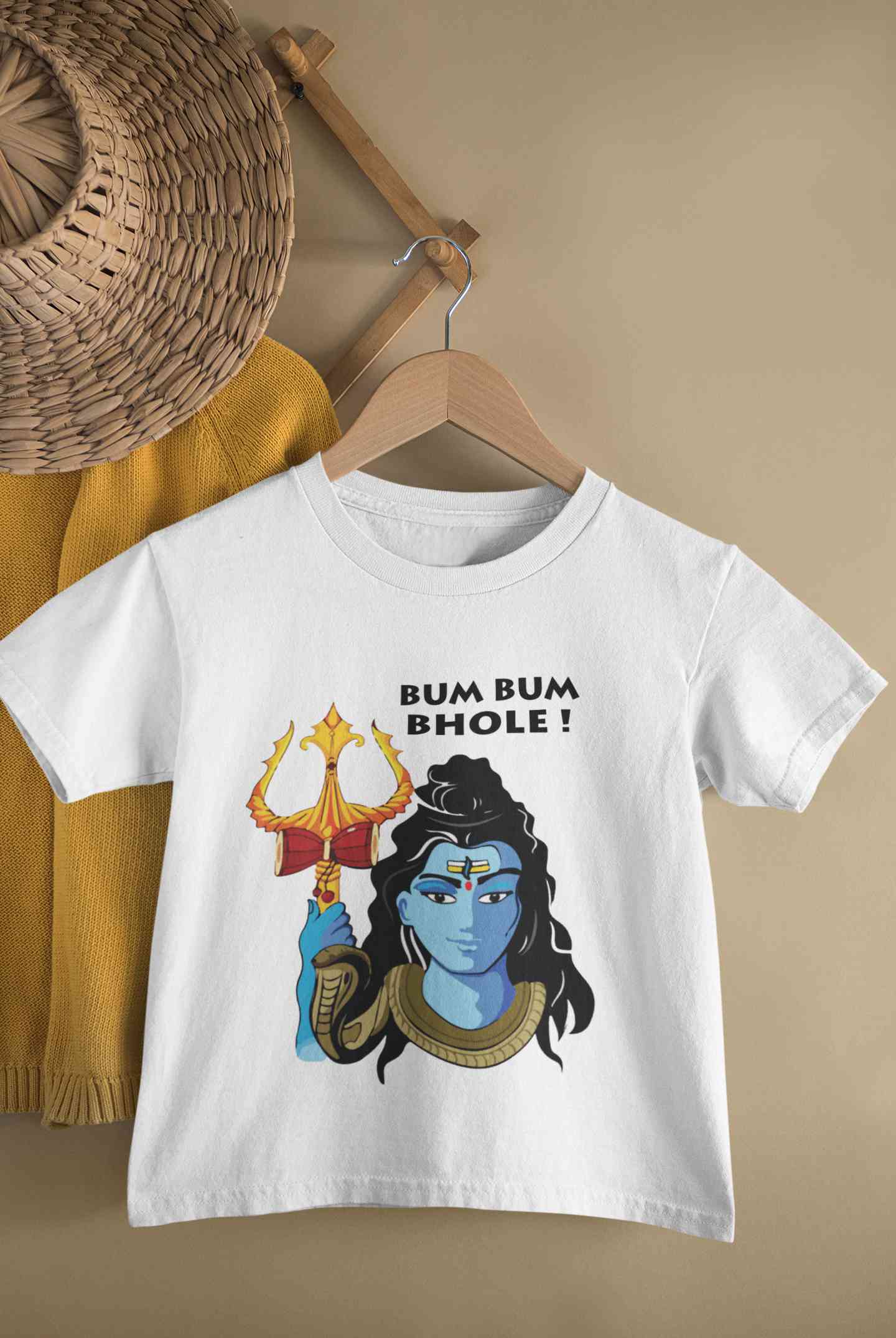Bum Bum Bhole Maha Shivratri Half Sleeves T-Shirt for Boy-FunkyTeesClub